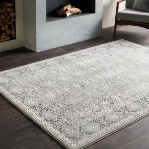 Valerie Distressed Tibetan Grey Area Rug - 8'10 x 12'4