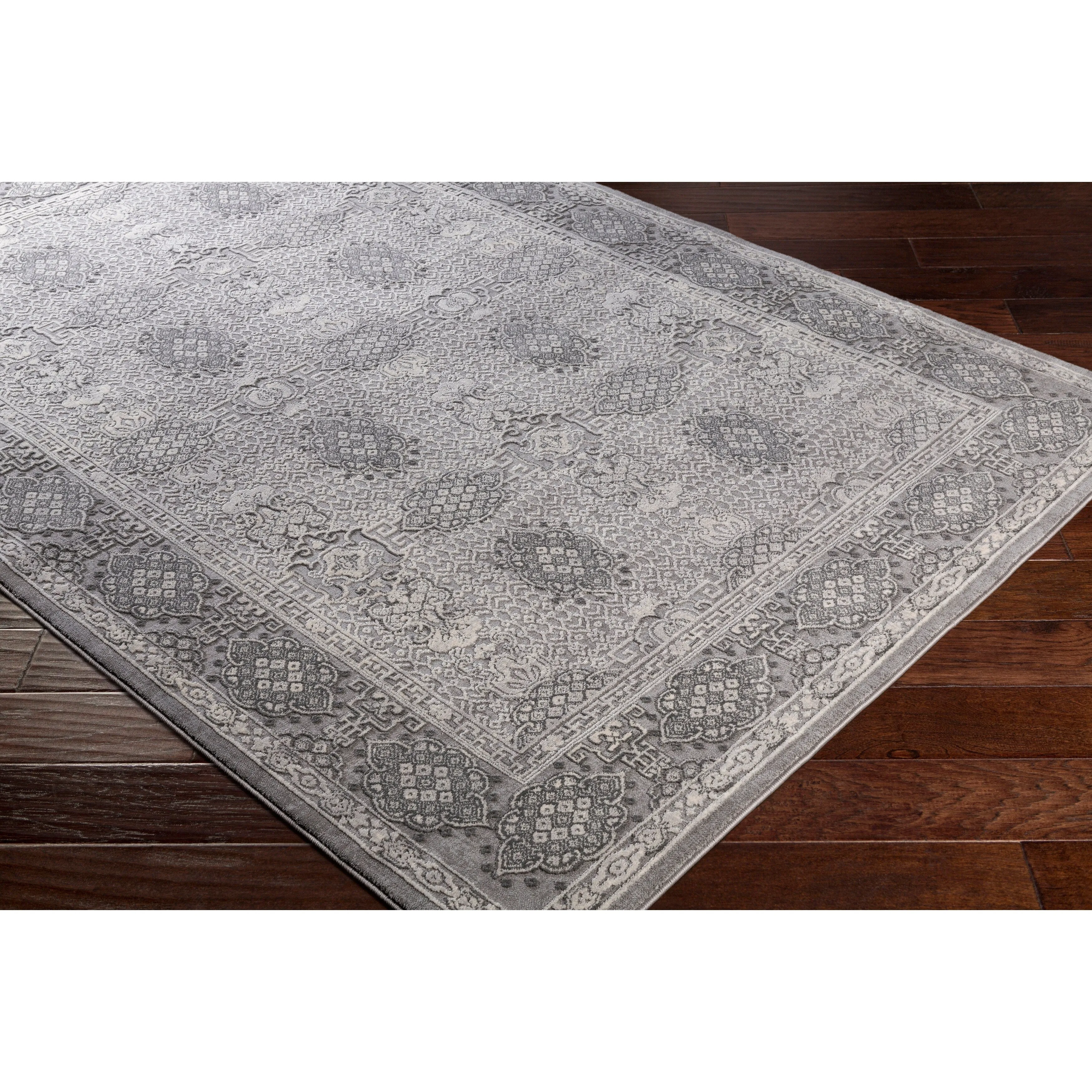 Valerie Distressed Tibetan Grey Area Rug - 8'10 x 12'4