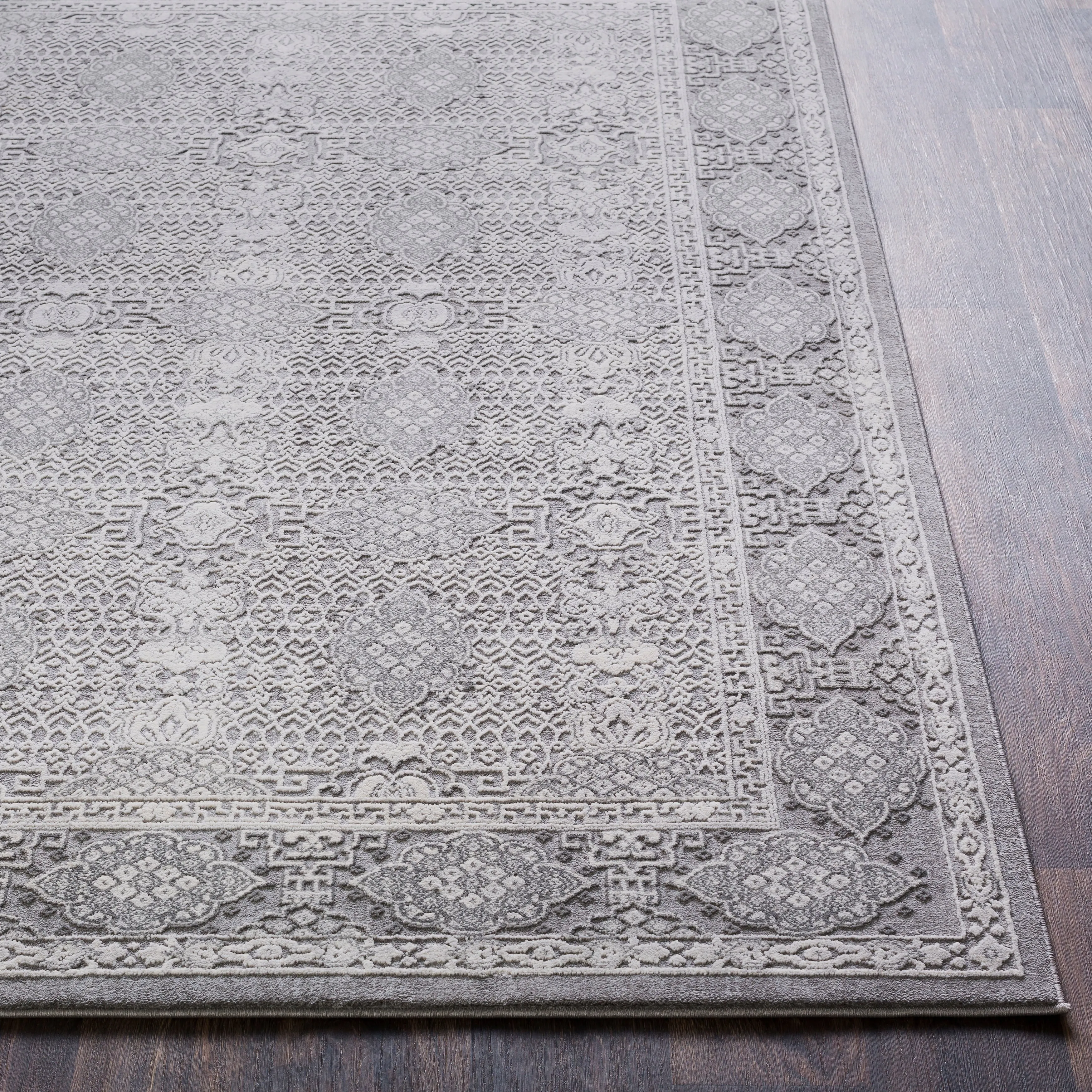 Valerie Distressed Tibetan Grey Area Rug - 8'10 x 12'4