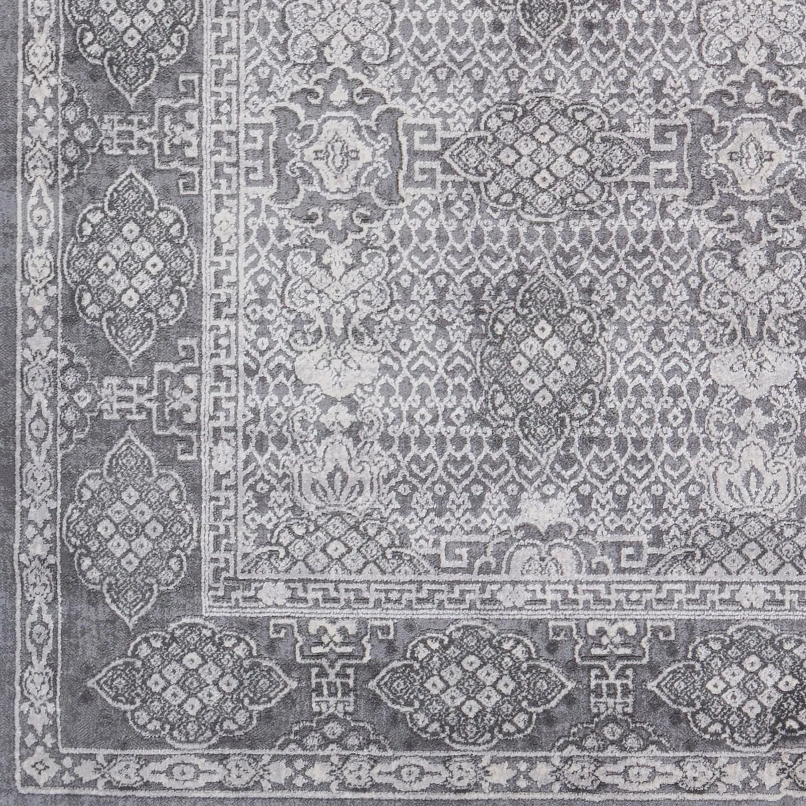 Valerie Distressed Tibetan Grey Area Rug - 8'10 x 12'4