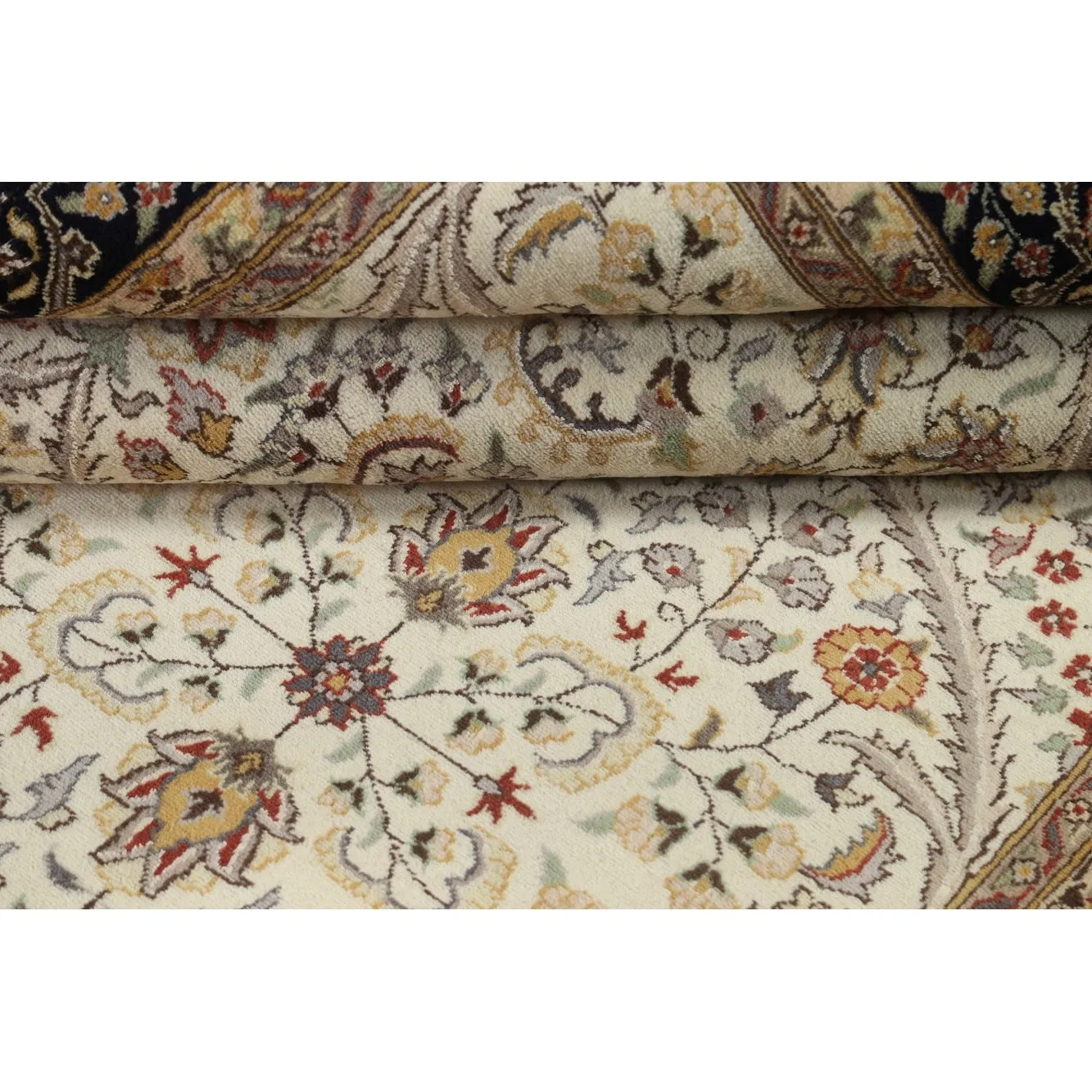 Vegetable Dye Wool/ Silk Tabriz Oriental Area Rug Hand-knotted Carpet - 6'2 x 9'1