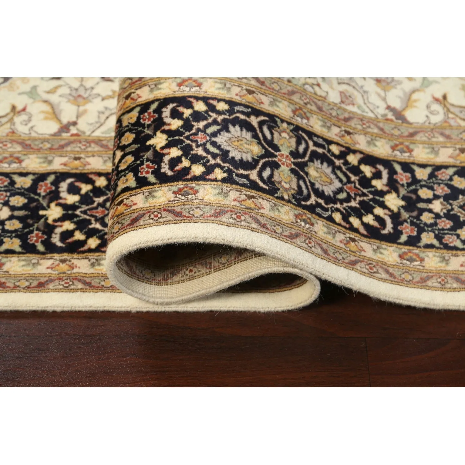 Vegetable Dye Wool/ Silk Tabriz Oriental Area Rug Hand-knotted Carpet - 6'2 x 9'1