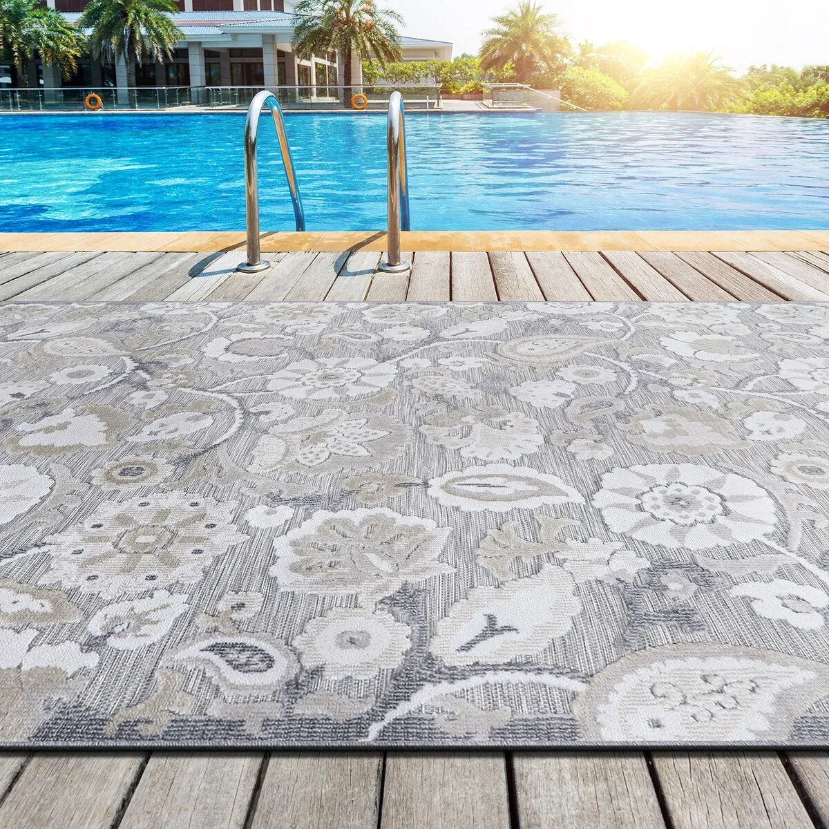 VILLADECOR Spread Indoor Outdoor Area Rug Low High Pile Rugs For Patio