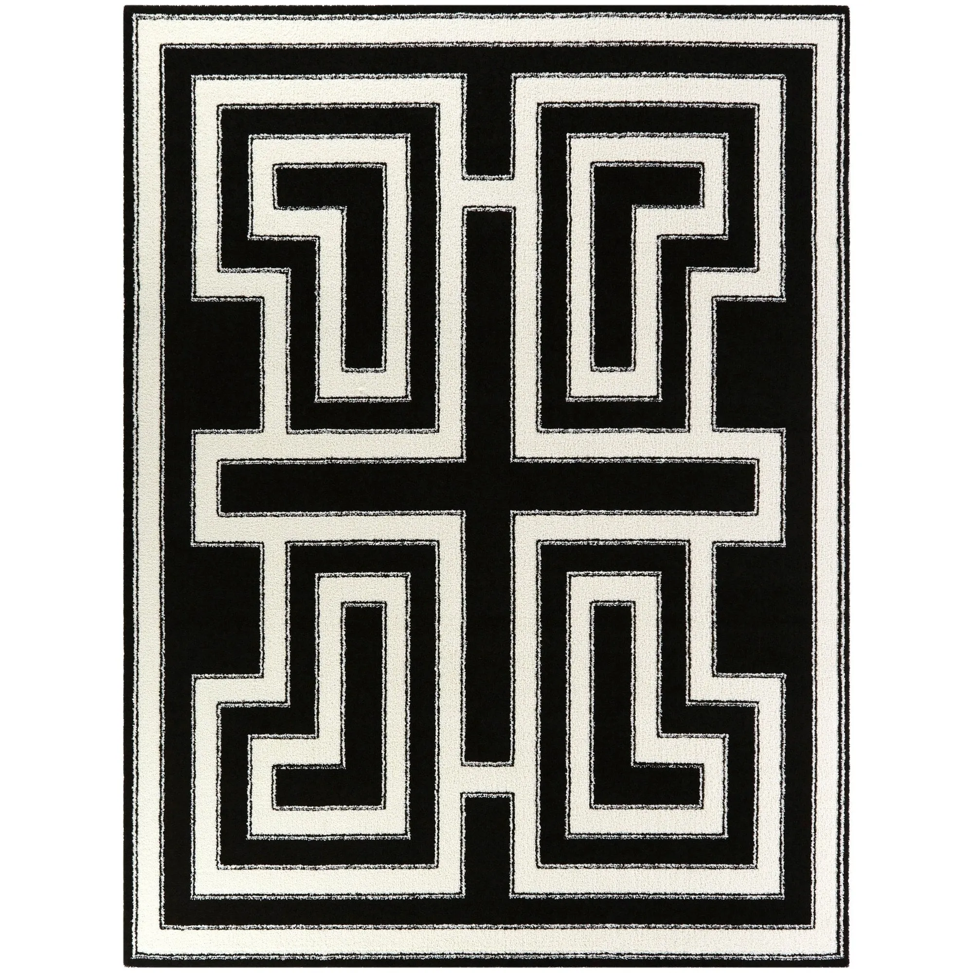 Vincent Art Deco Border Area Rug