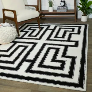Vincent Art Deco Border Area Rug