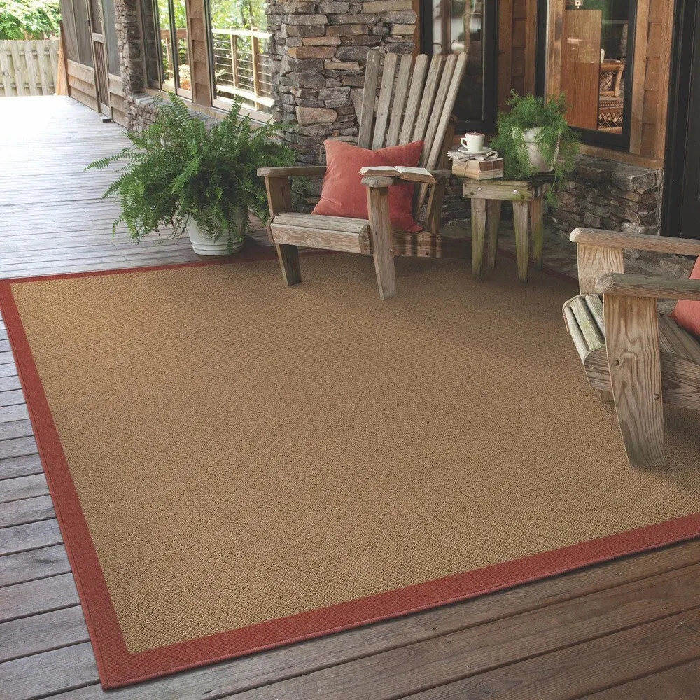 Vista Home Addis Borders Indoor/ Outdoor Area Rug