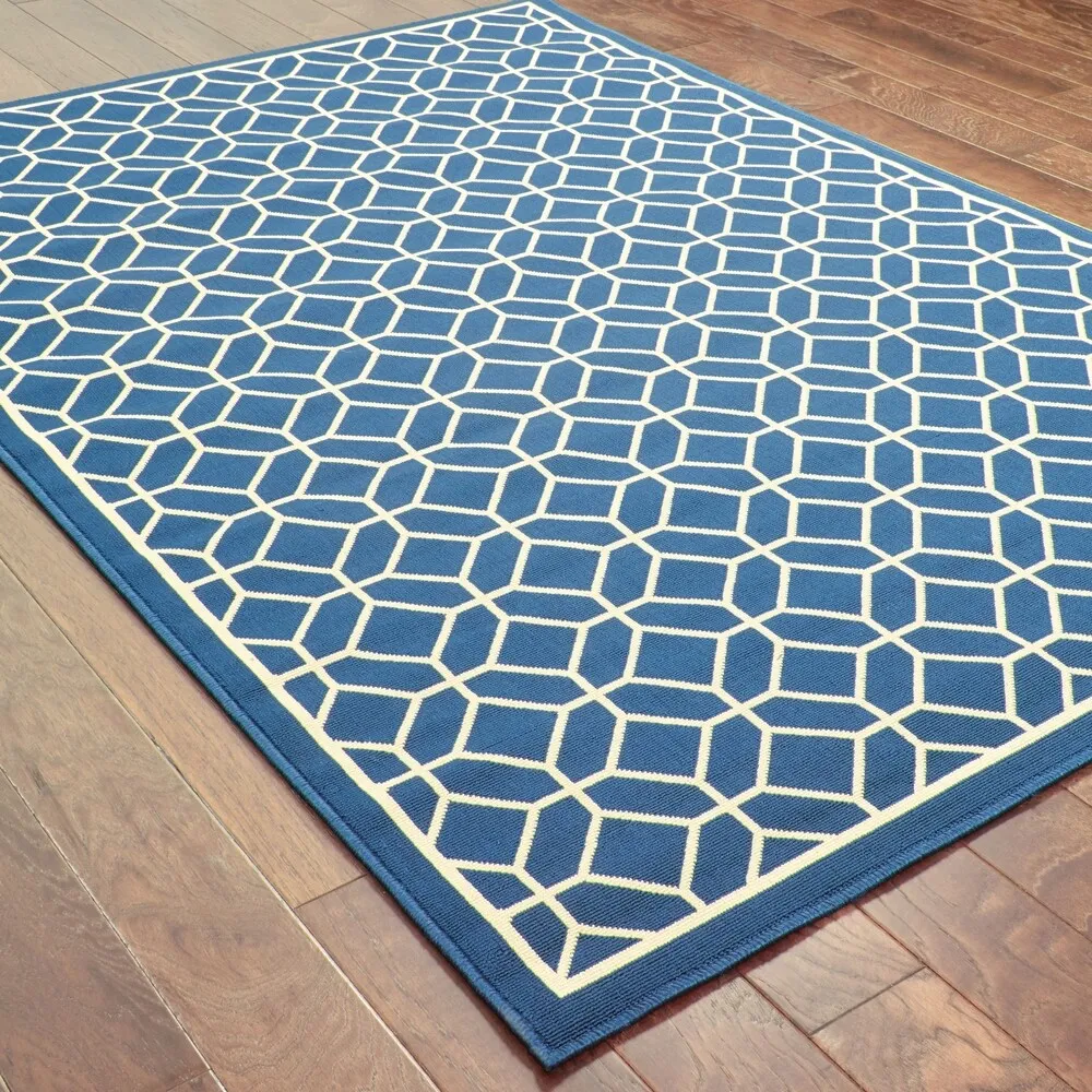 Vista Home Rio Mar Tile Inspired Trellis Pattern Indoor/ Outdoor Area Rug