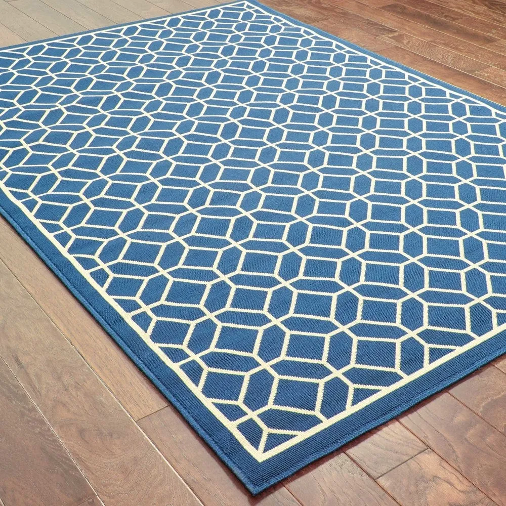 Vista Home Rio Mar Tile Inspired Trellis Pattern Indoor/ Outdoor Area Rug