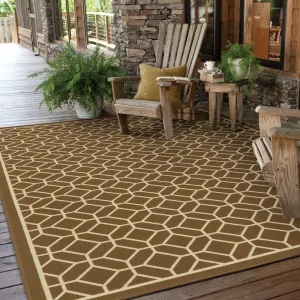 Vista Home Rio Mar Tile Inspired Trellis Pattern Indoor/ Outdoor Area Rug