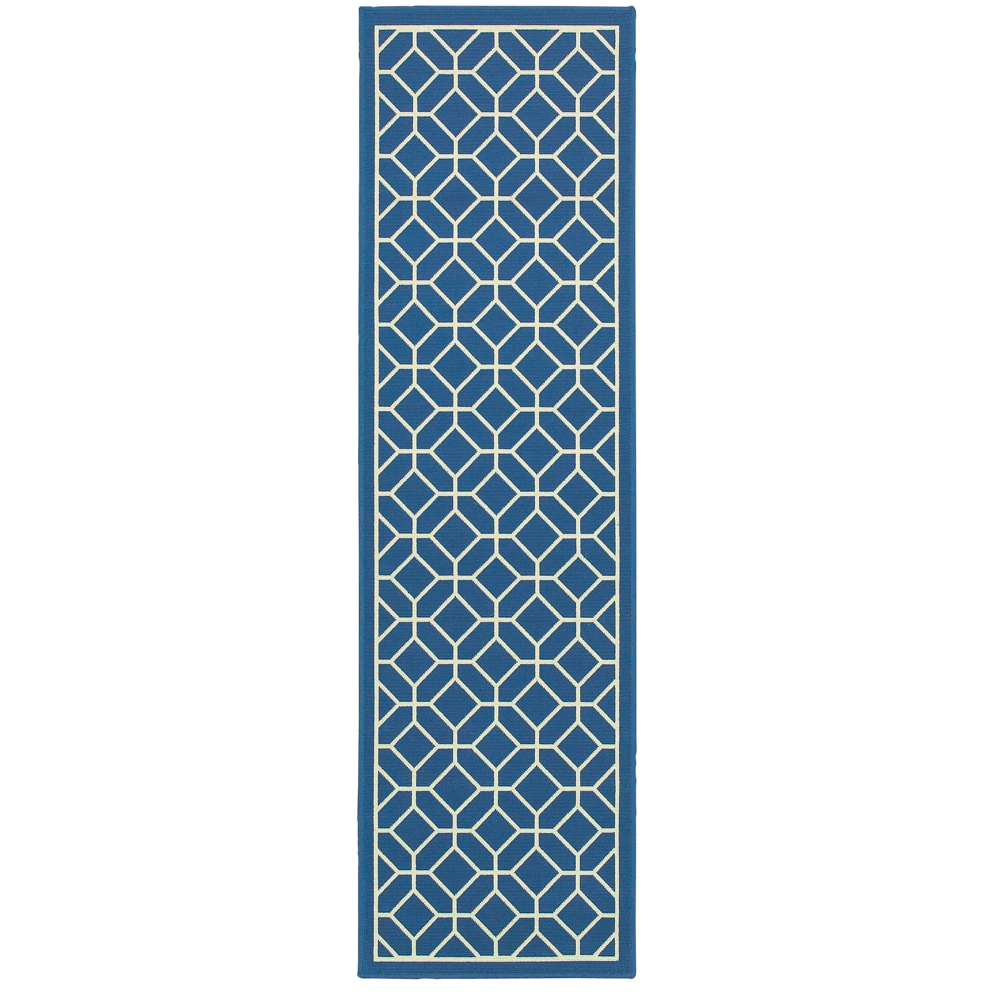 Vista Home Rio Mar Tile Inspired Trellis Pattern Indoor/ Outdoor Area Rug