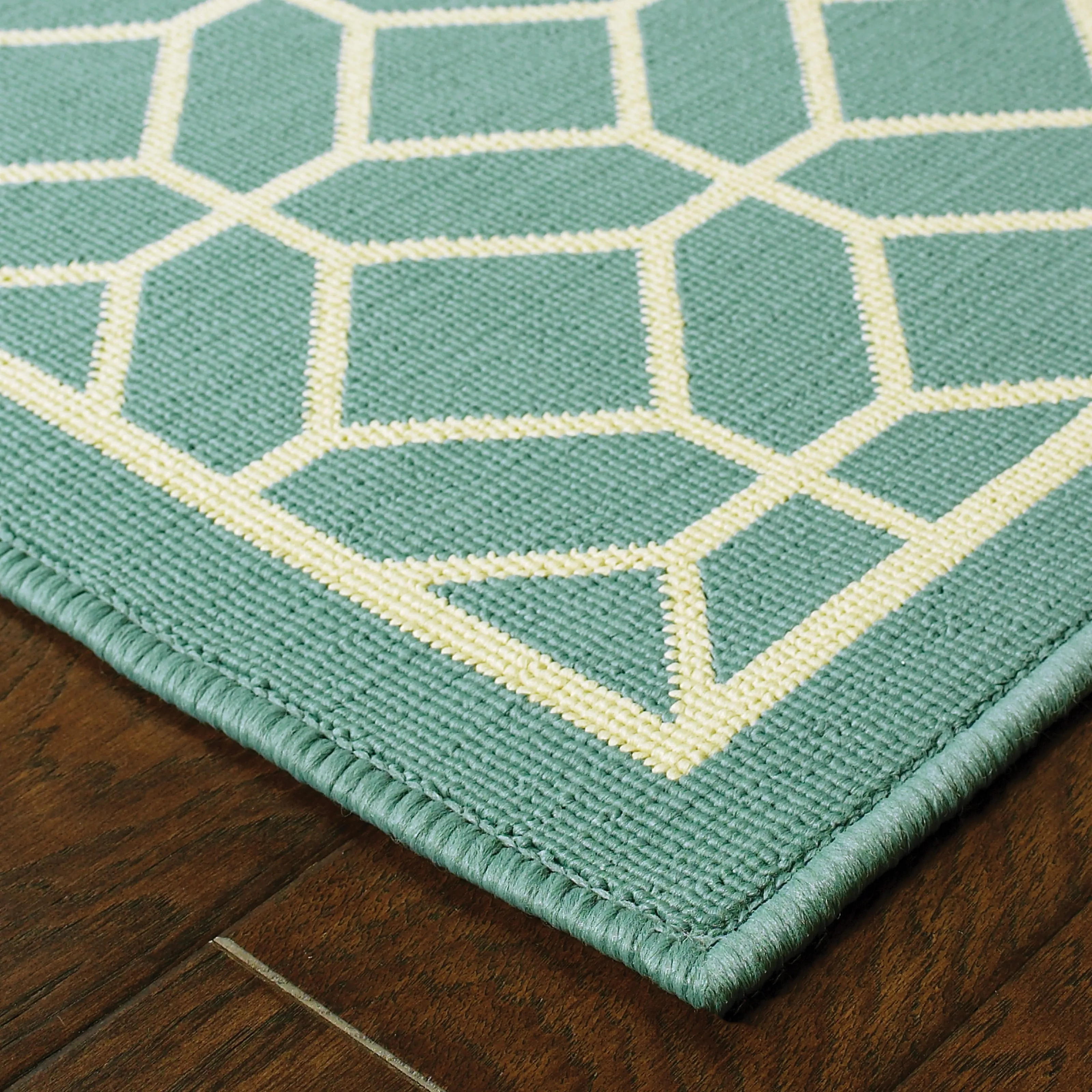 Vista Home Rio Mar Tile Inspired Trellis Pattern Indoor/ Outdoor Area Rug