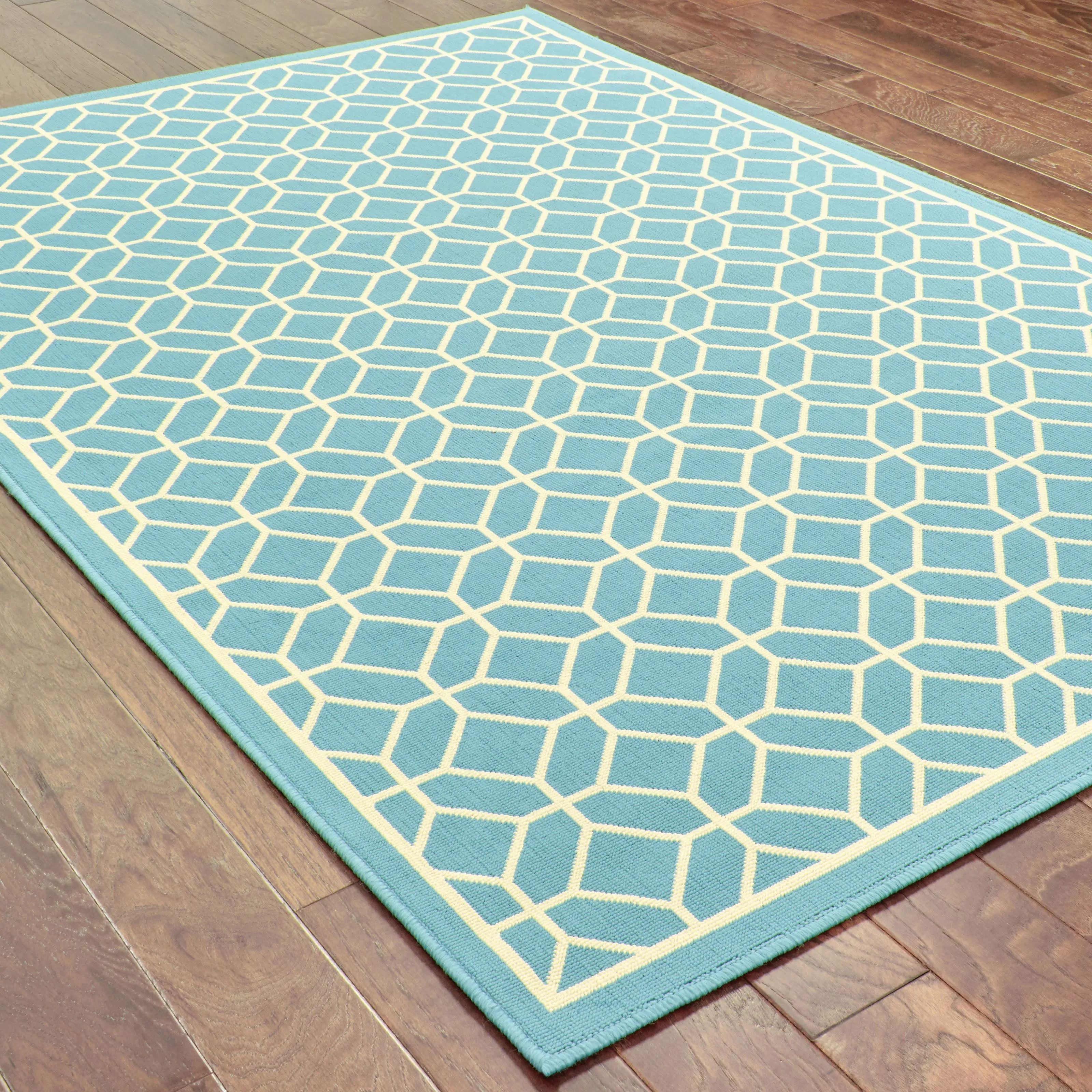 Vista Home Rio Mar Tile Inspired Trellis Pattern Indoor/ Outdoor Area Rug