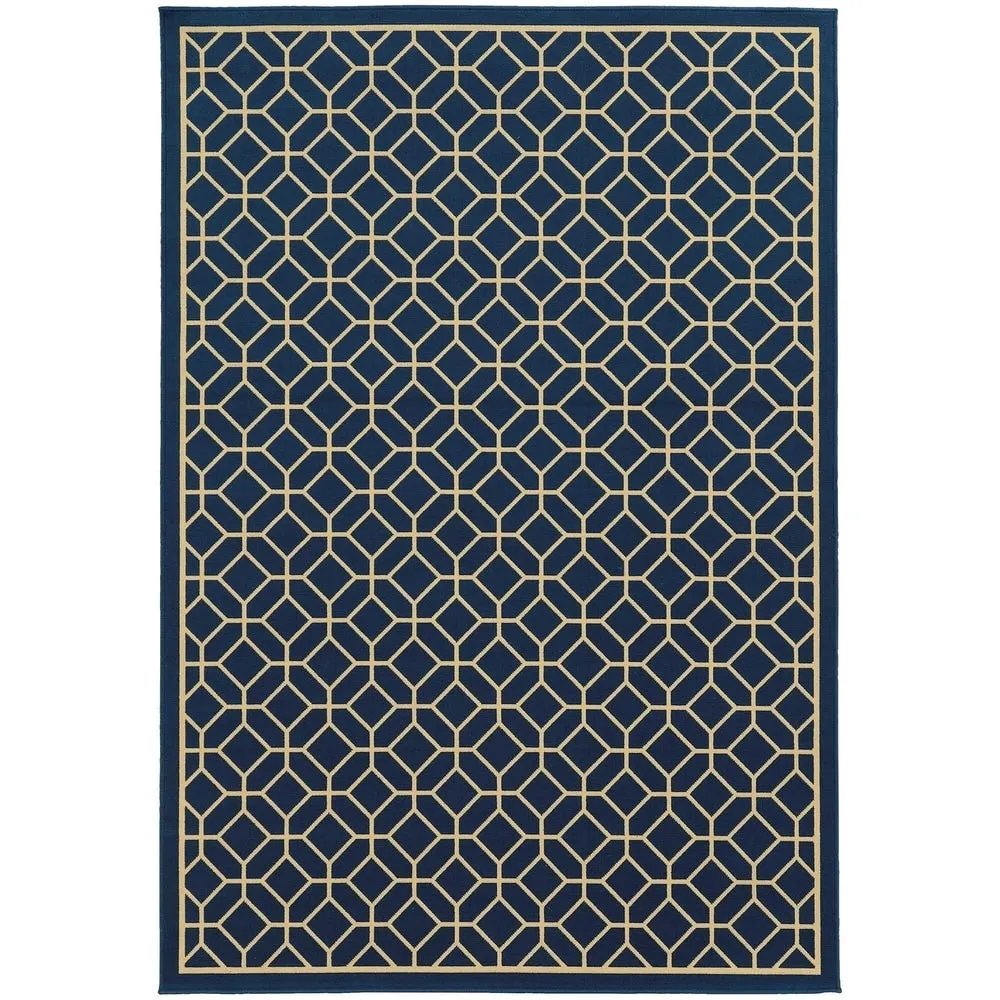 Vista Home Rio Mar Tile Inspired Trellis Pattern Indoor/ Outdoor Area Rug