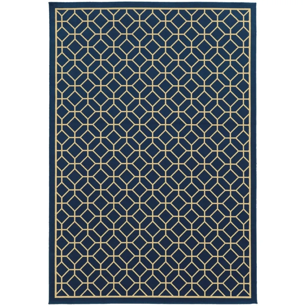 Vista Home Rio Mar Tile Inspired Trellis Pattern Indoor/ Outdoor Area Rug