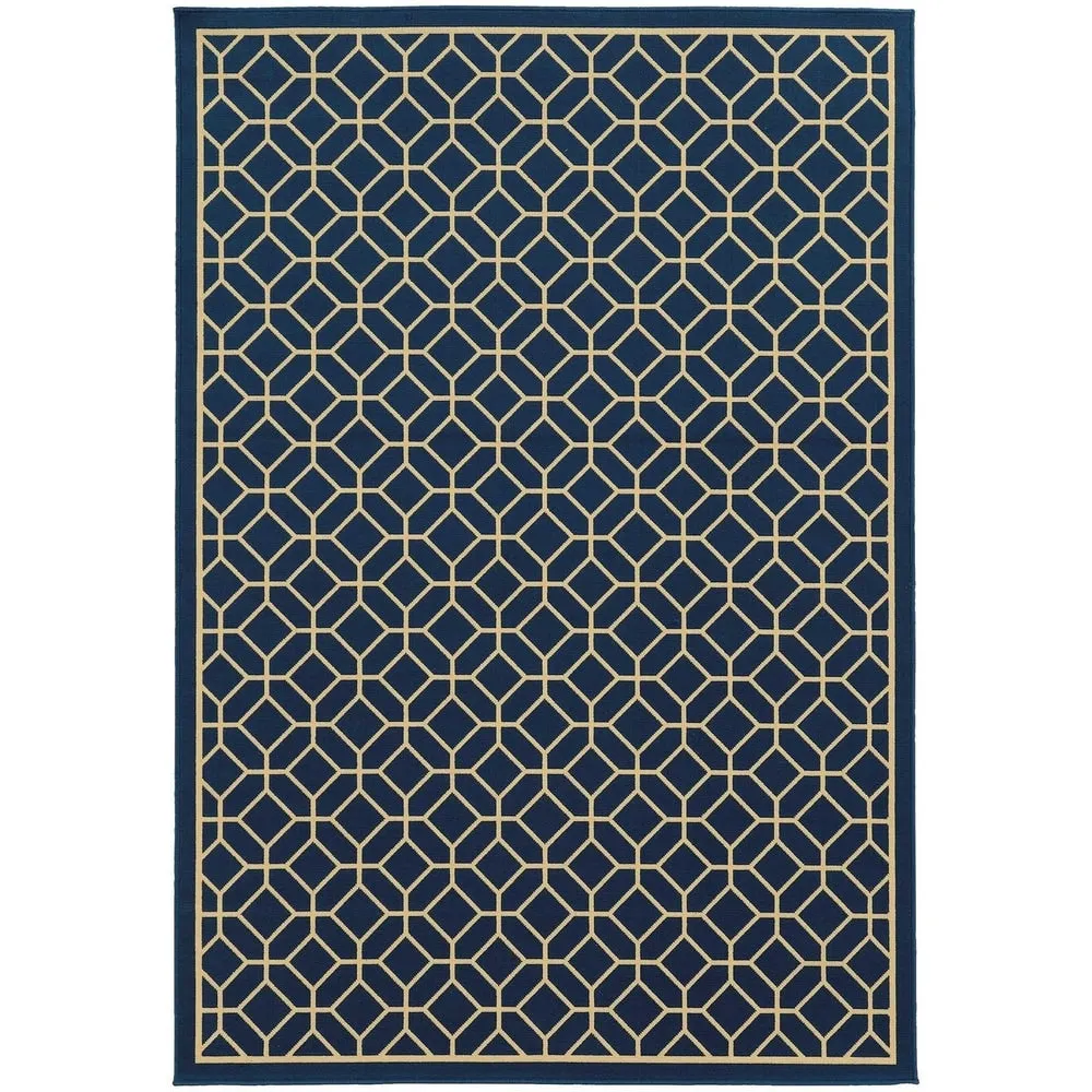 Vista Home Rio Mar Tile Inspired Trellis Pattern Indoor/ Outdoor Area Rug