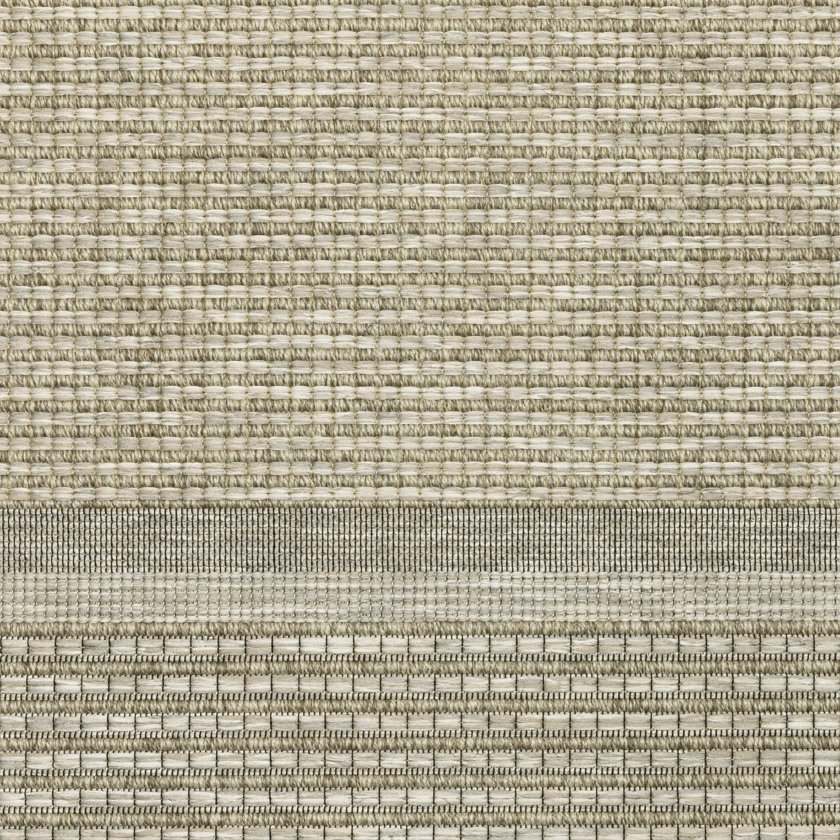 Vista Home Tangelo Banded Border Tan/Black Ultimate Performance Area Rug.