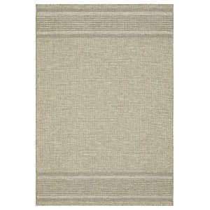 Vista Home Tangelo Banded Border Tan/Black Ultimate Performance Area Rug.