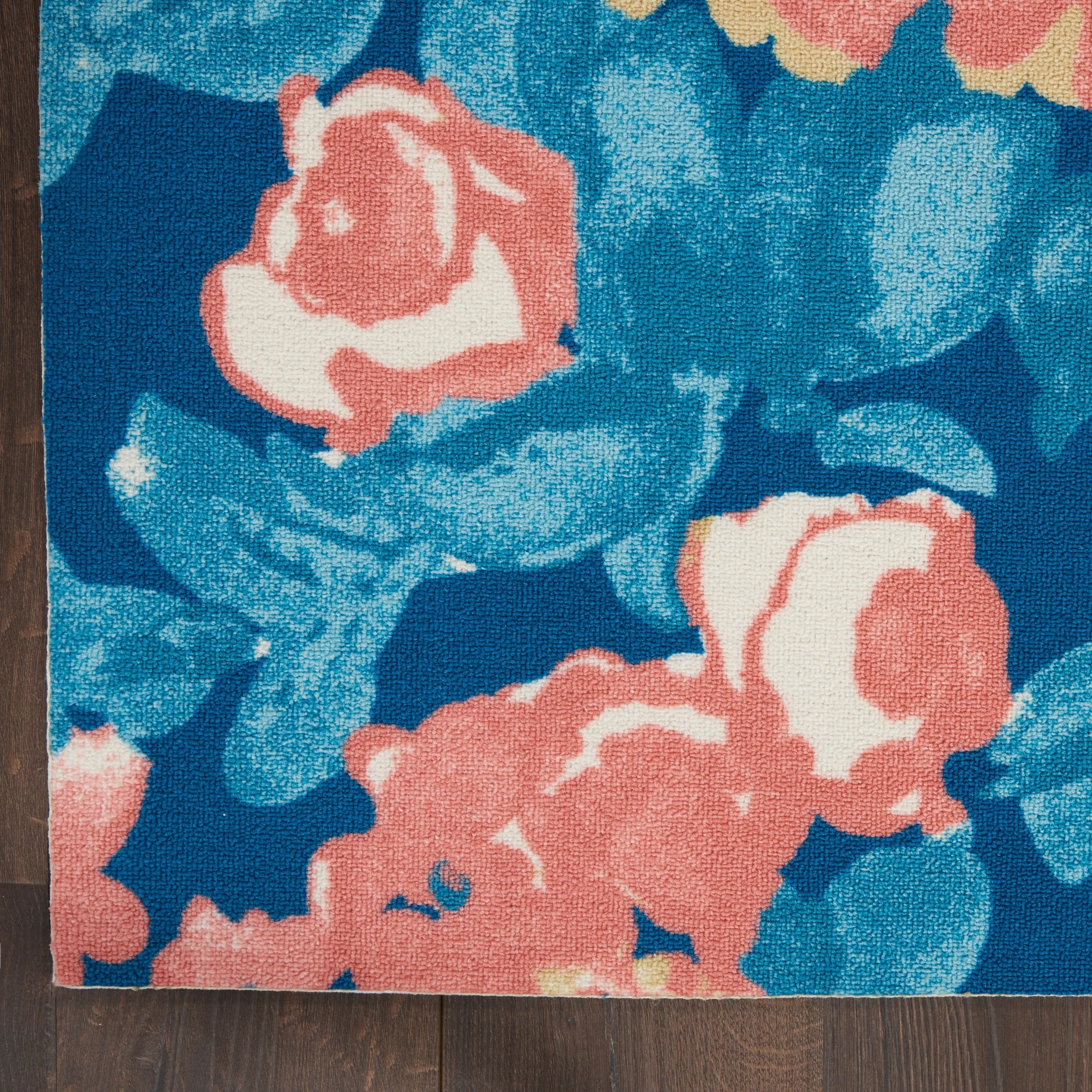 Waverly Sun N' Shade Botanical Floral Garden Farmhouse Indoor/Outdoor Area Rug