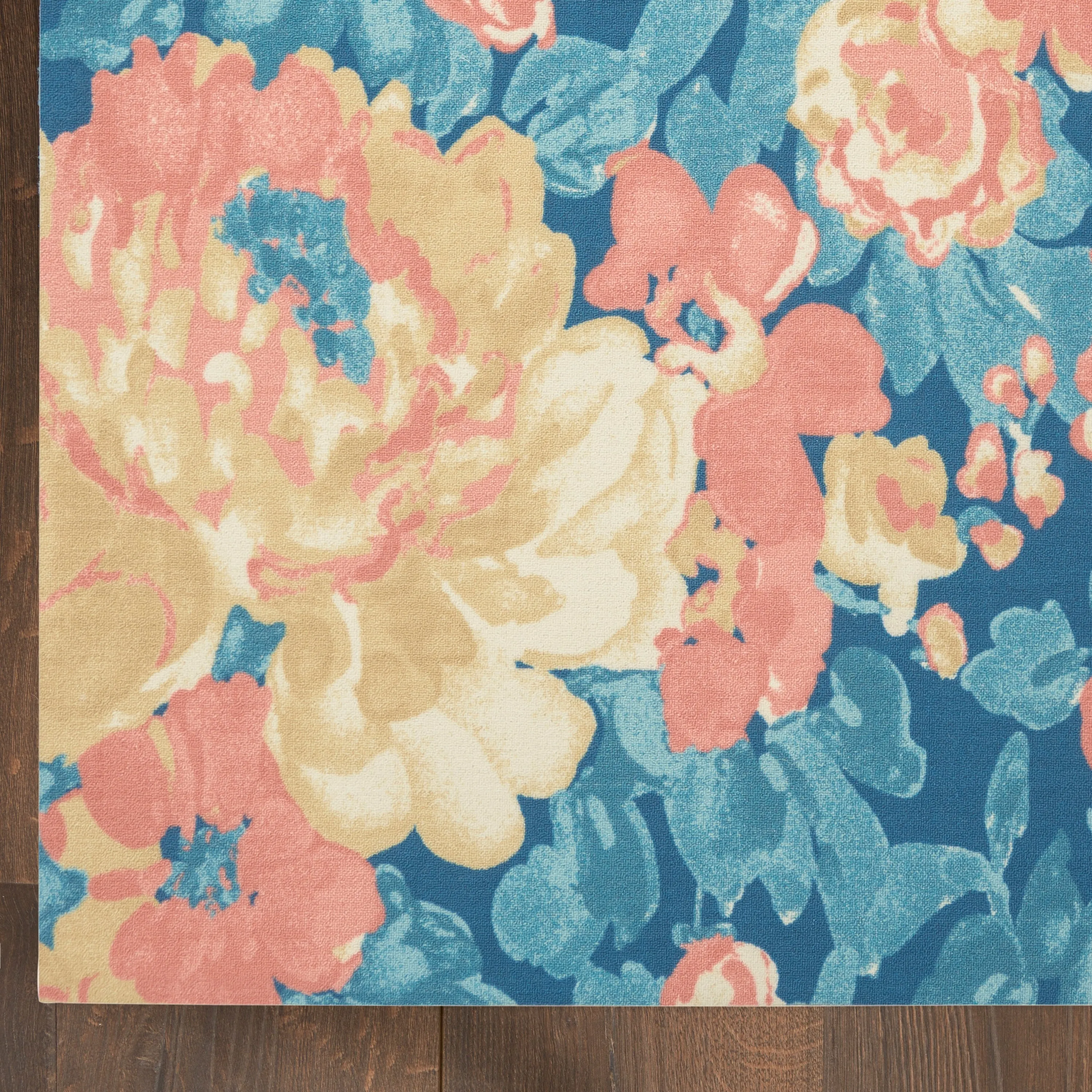 Waverly Sun N' Shade Botanical Floral Garden Farmhouse Indoor/Outdoor Area Rug
