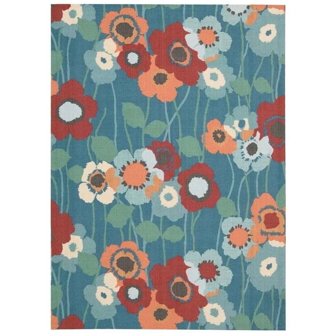 Waverly Sun N' Shade Floral Transitional Indoor/Outdoor Area Rug