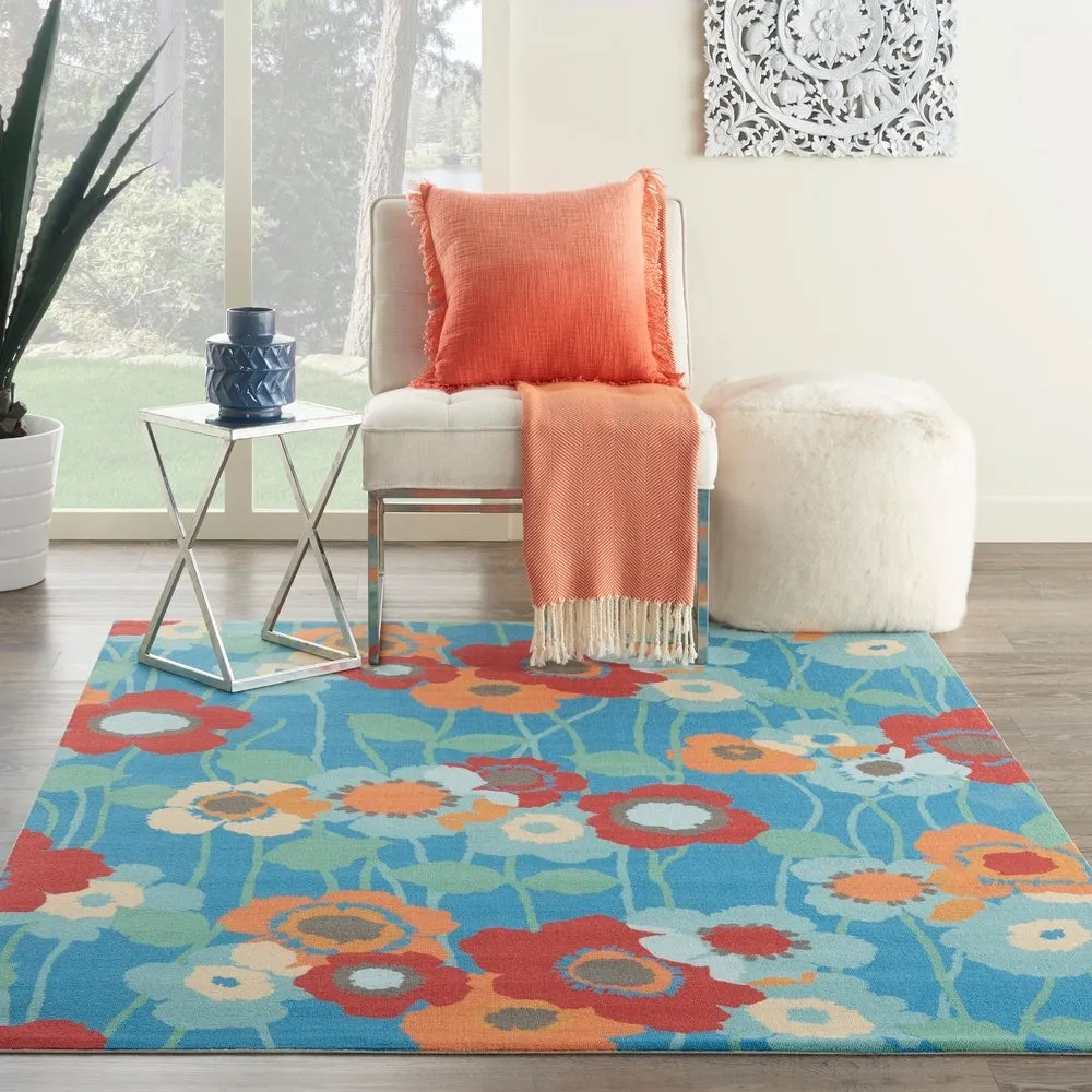 Waverly Sun N' Shade Floral Transitional Indoor/Outdoor Area Rug