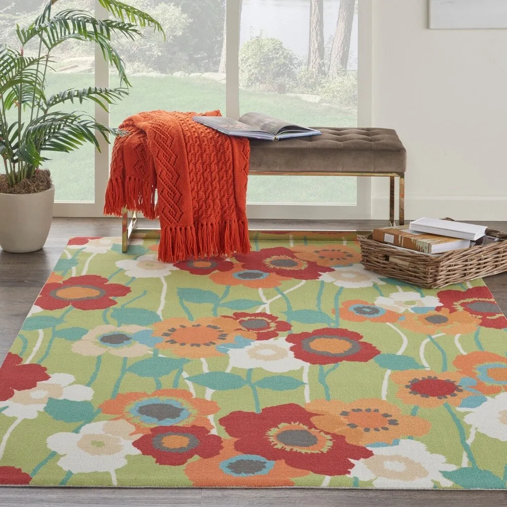 Waverly Sun N' Shade Floral Transitional Indoor/Outdoor Area Rug
