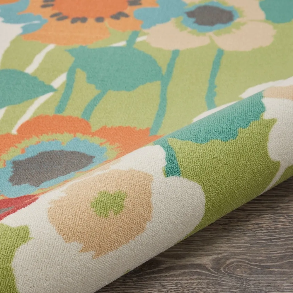 Waverly Sun N' Shade Floral Transitional Indoor/Outdoor Area Rug