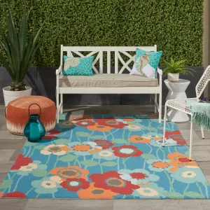 Waverly Sun N' Shade Floral Transitional Indoor/Outdoor Area Rug