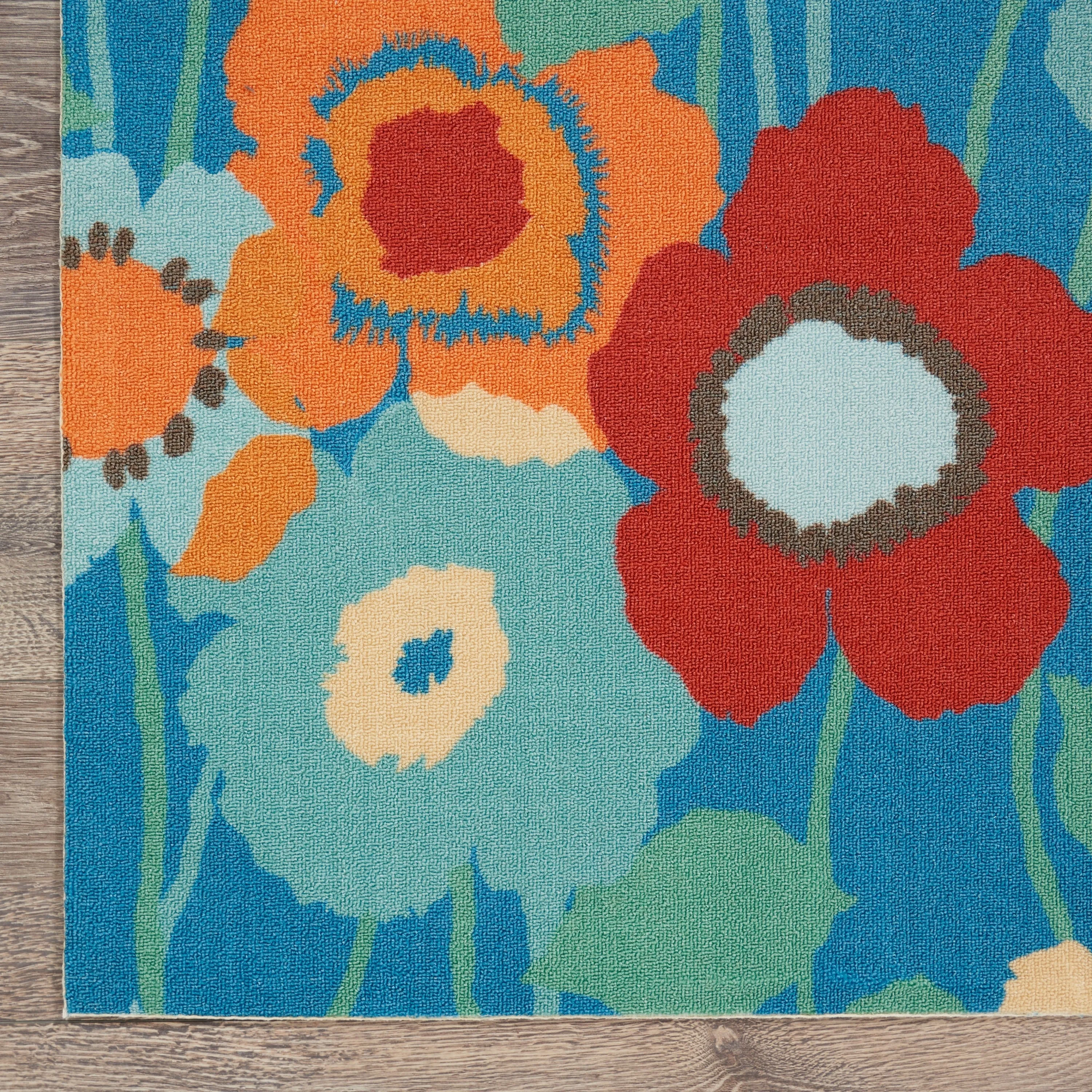 Waverly Sun N' Shade Floral Transitional Indoor/Outdoor Area Rug