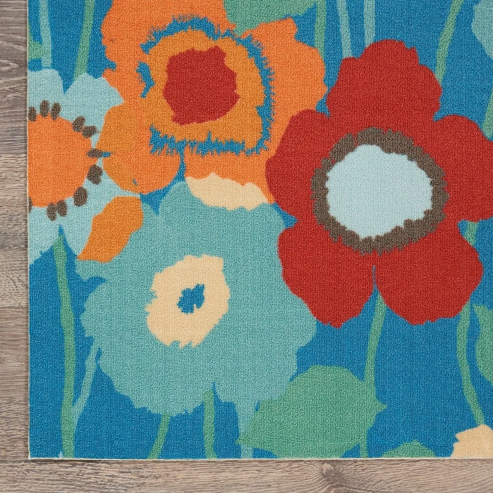 Waverly Sun N' Shade Floral Transitional Indoor/Outdoor Area Rug