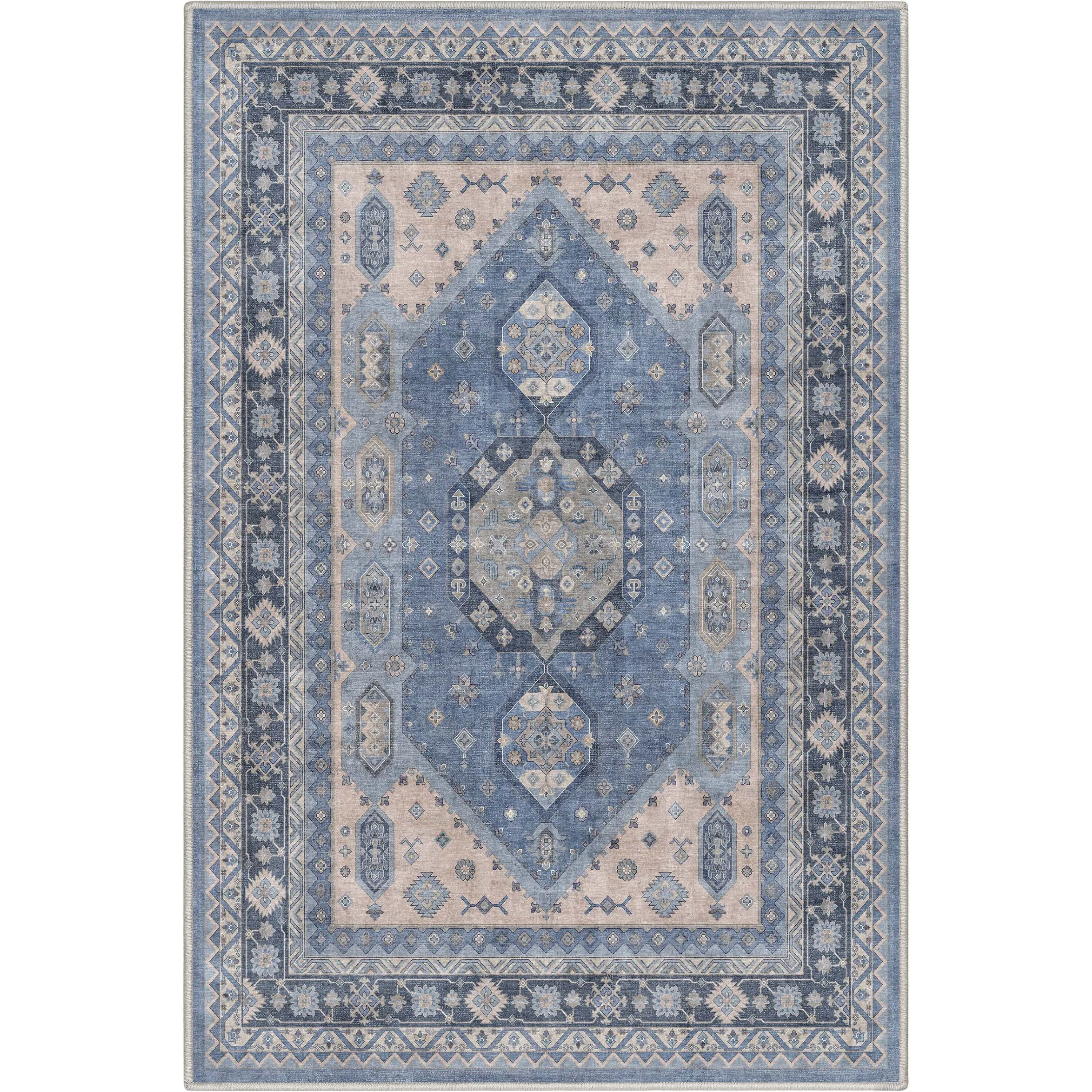 Well Woven Apollo Nicosia Medallion Flat-Weave Machine Washable Area Rug