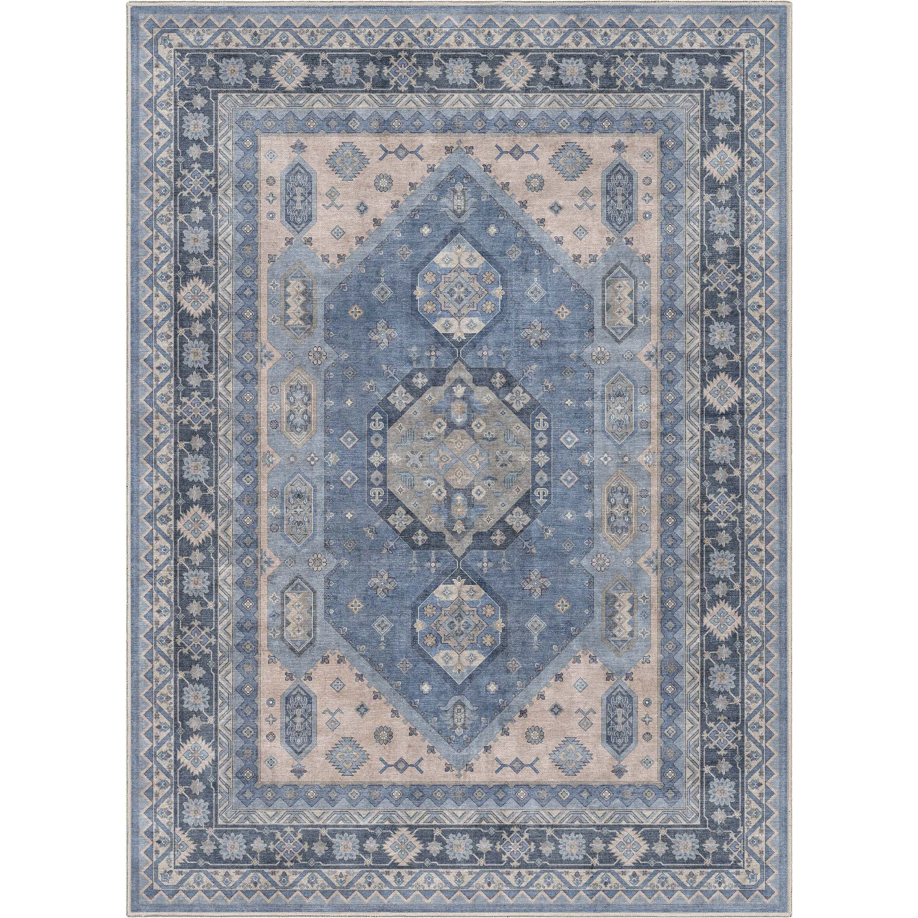Well Woven Apollo Nicosia Medallion Flat-Weave Machine Washable Area Rug