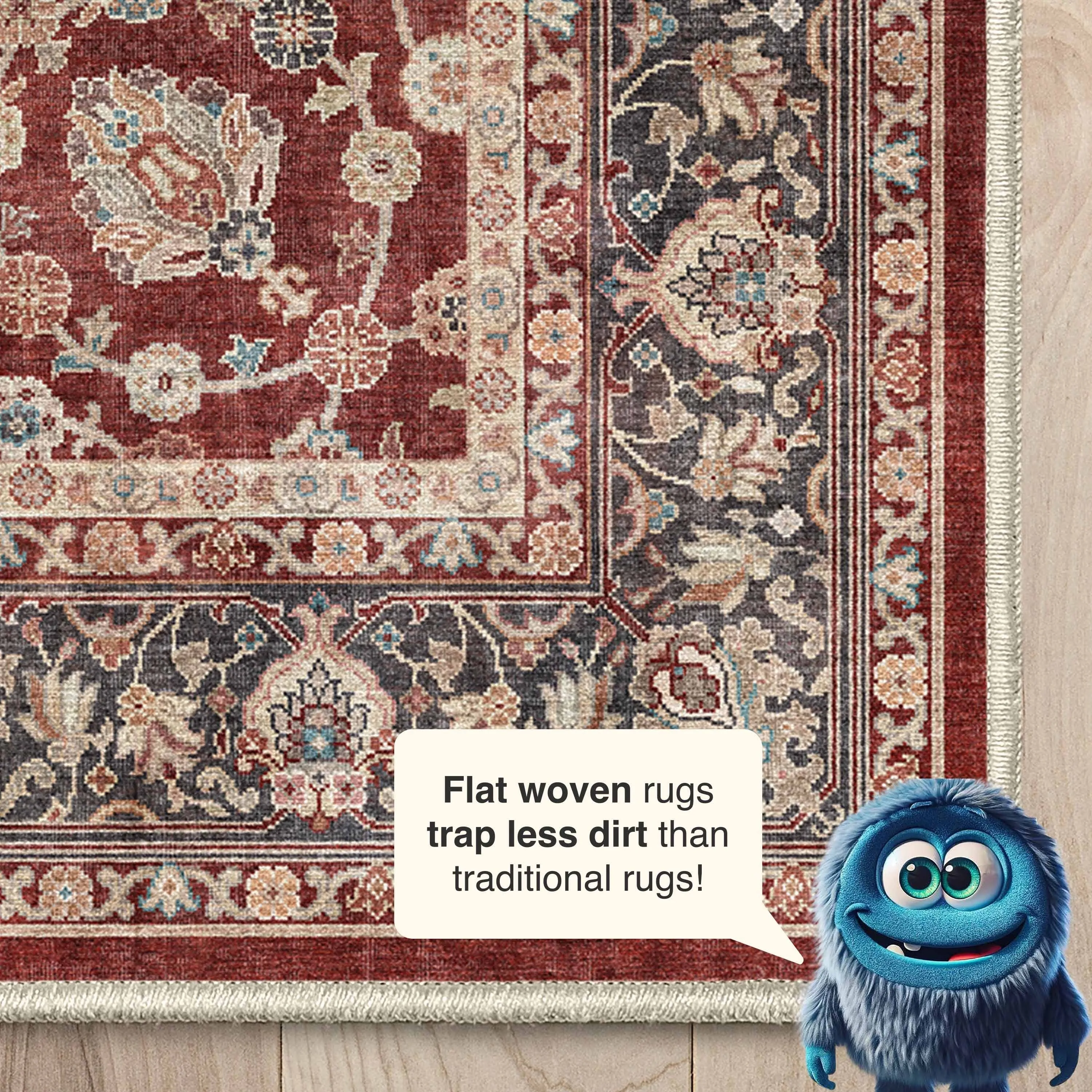 Well Woven Asha Rome Vintage Oriental Persian Flat-Weave Area Rug