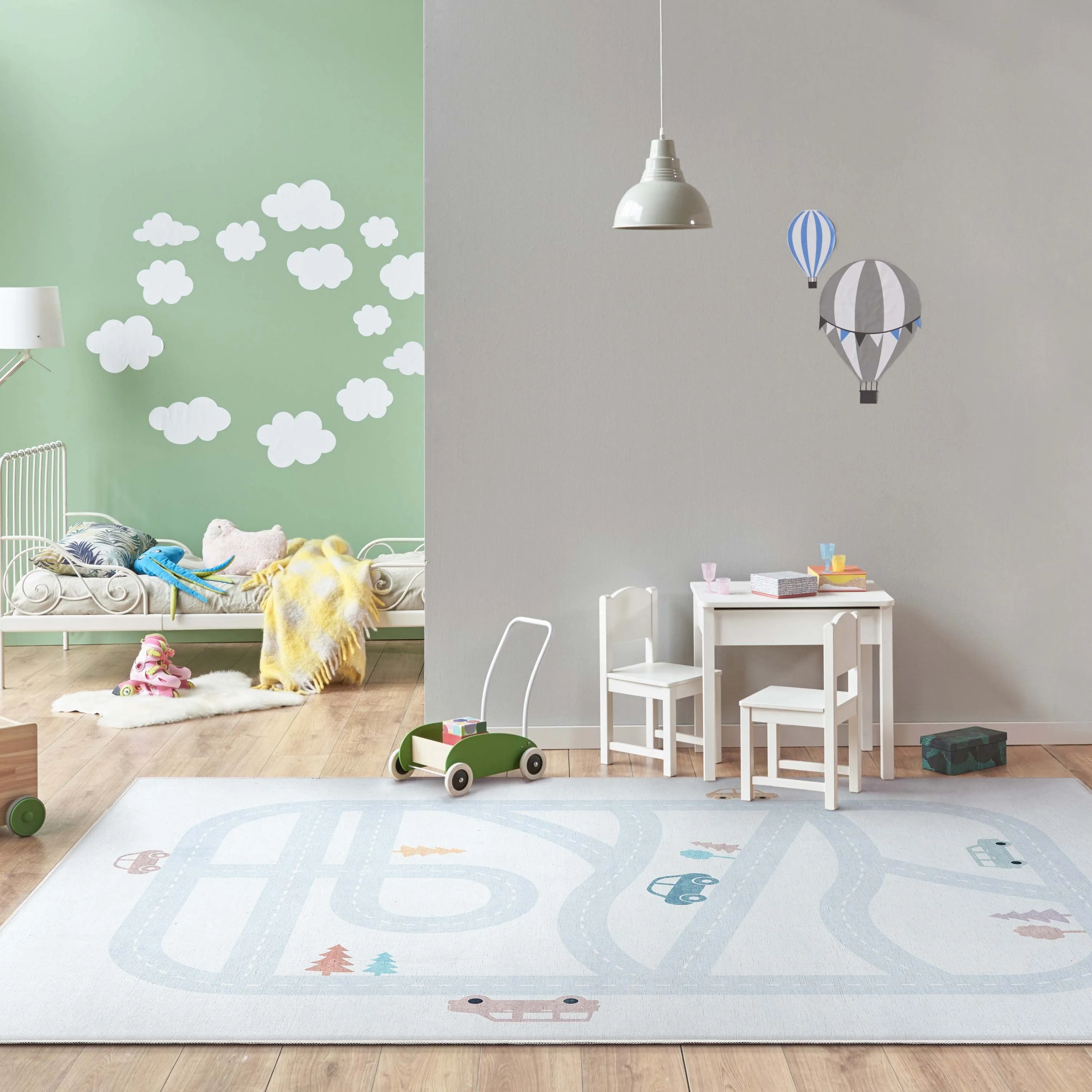 Well Woven Kids Rugs Playful Roads Modern Machine Washable Area Rug