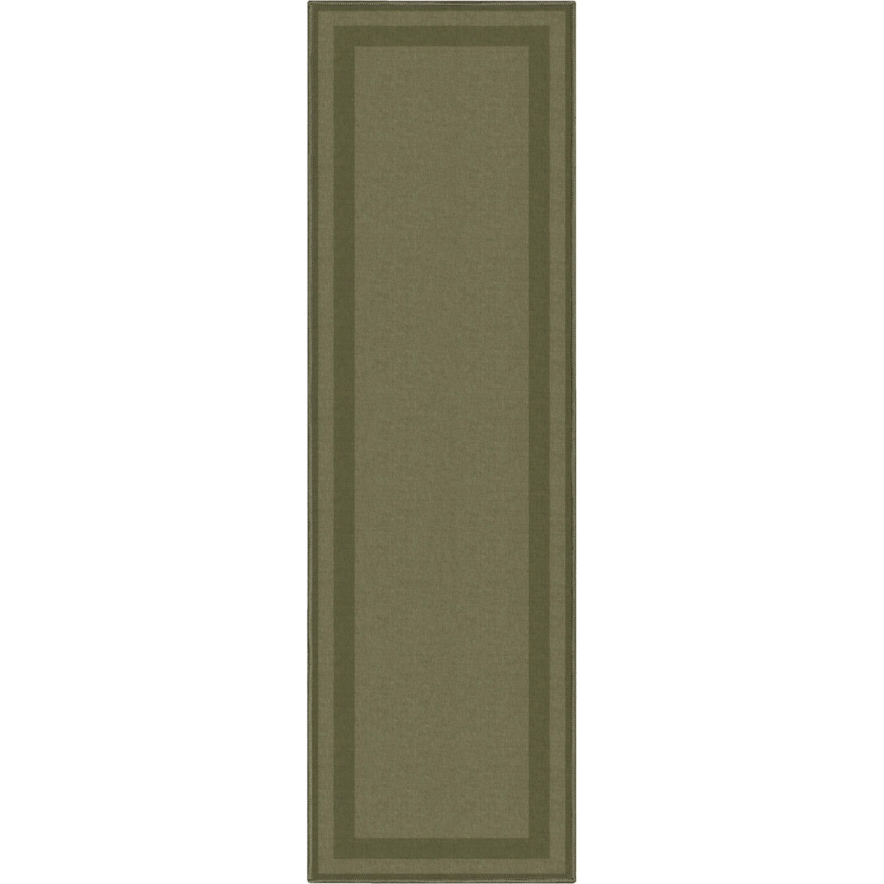Well Woven Plain Border Flat-Weave Area Rug