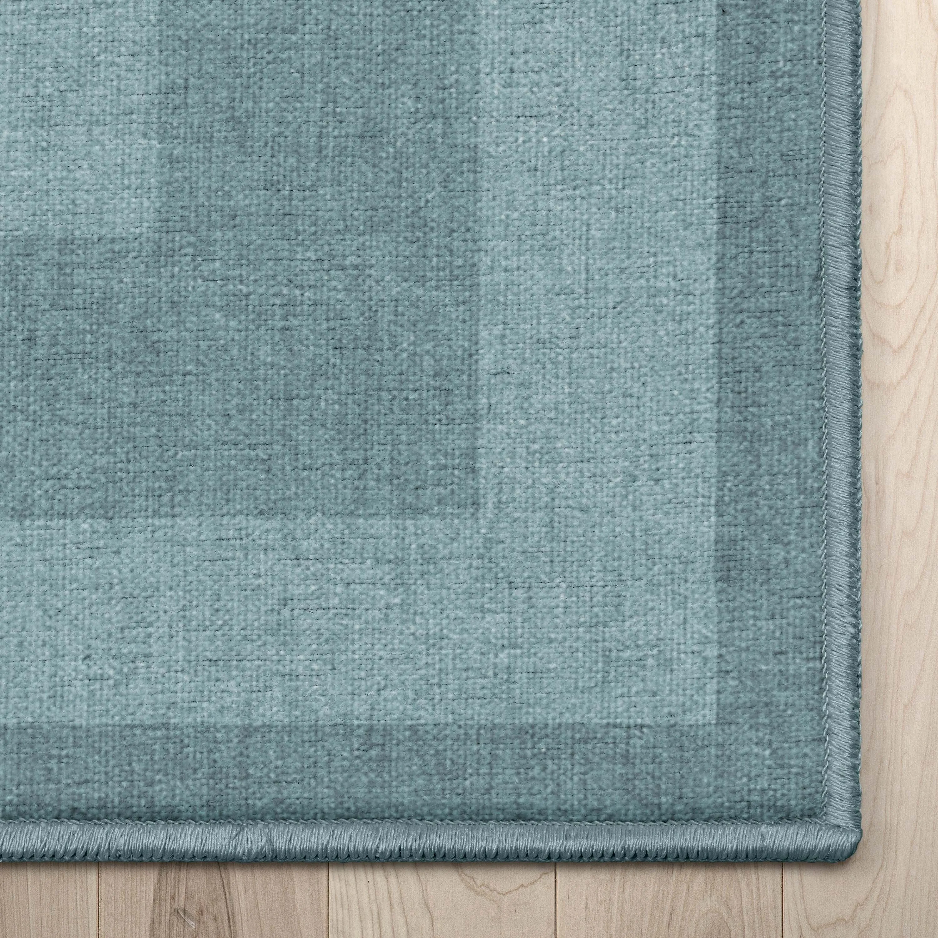Well Woven Plain Border Flat-Weave Area Rug