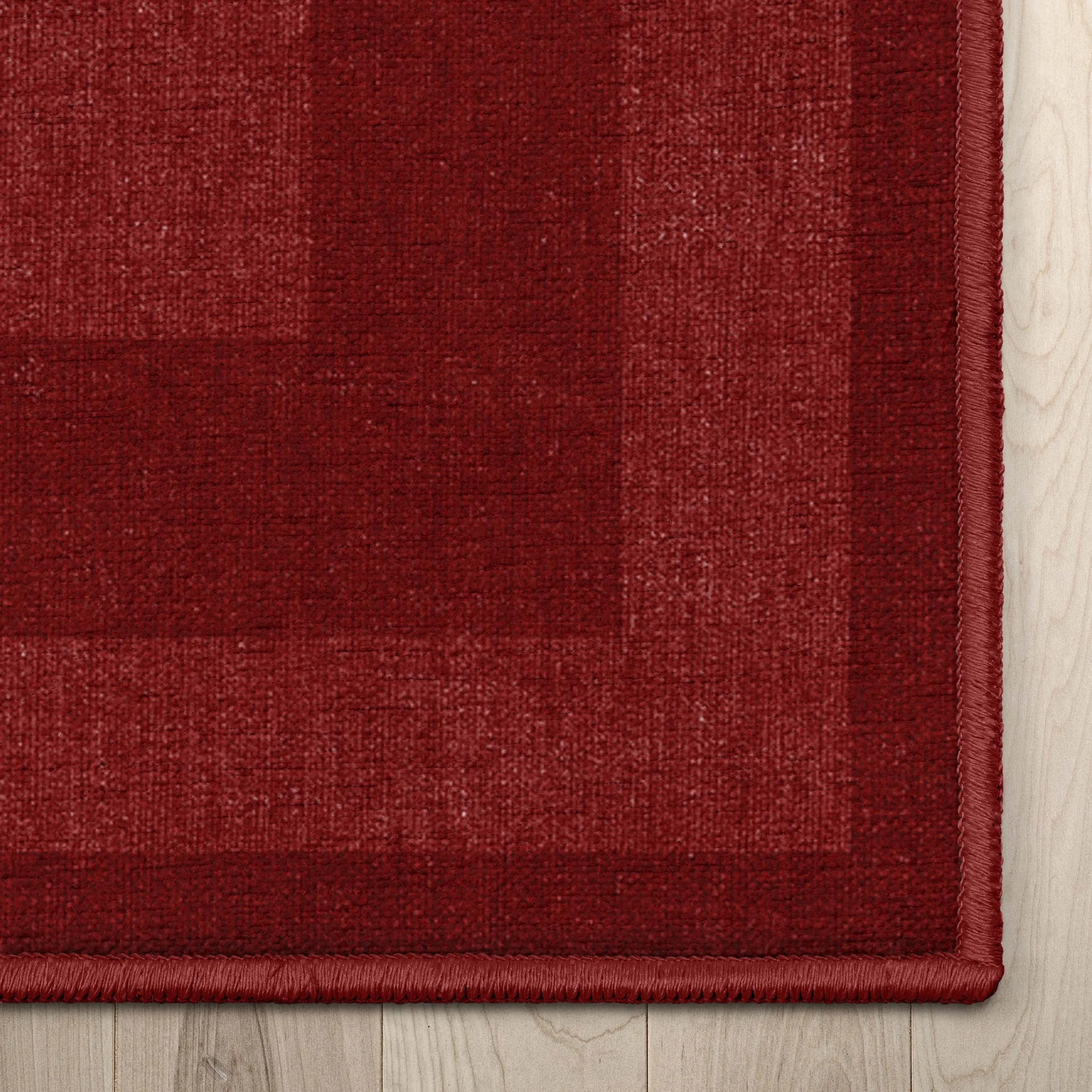 Well Woven Plain Border Flat-Weave Area Rug