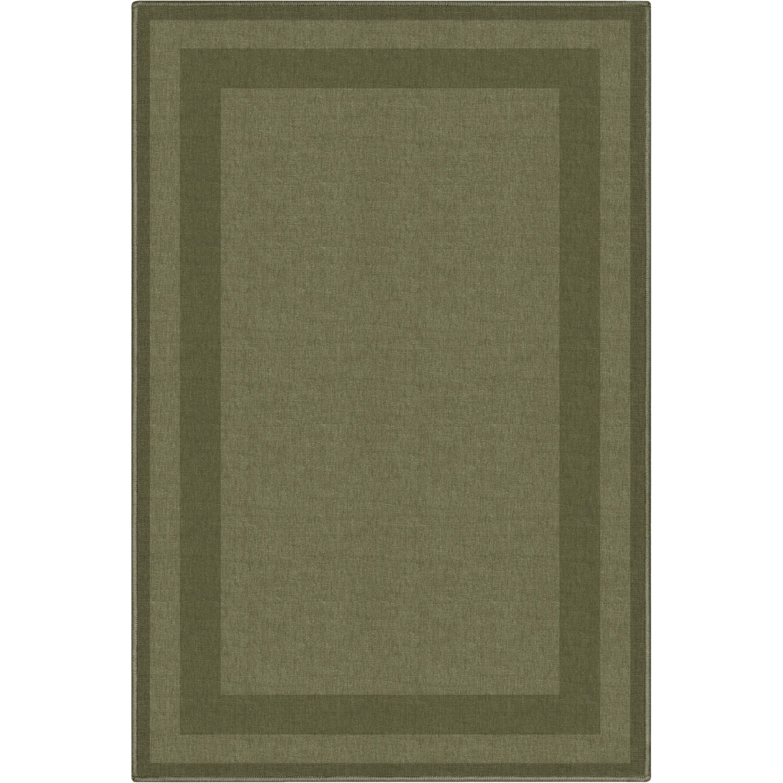 Well Woven Plain Border Flat-Weave Area Rug