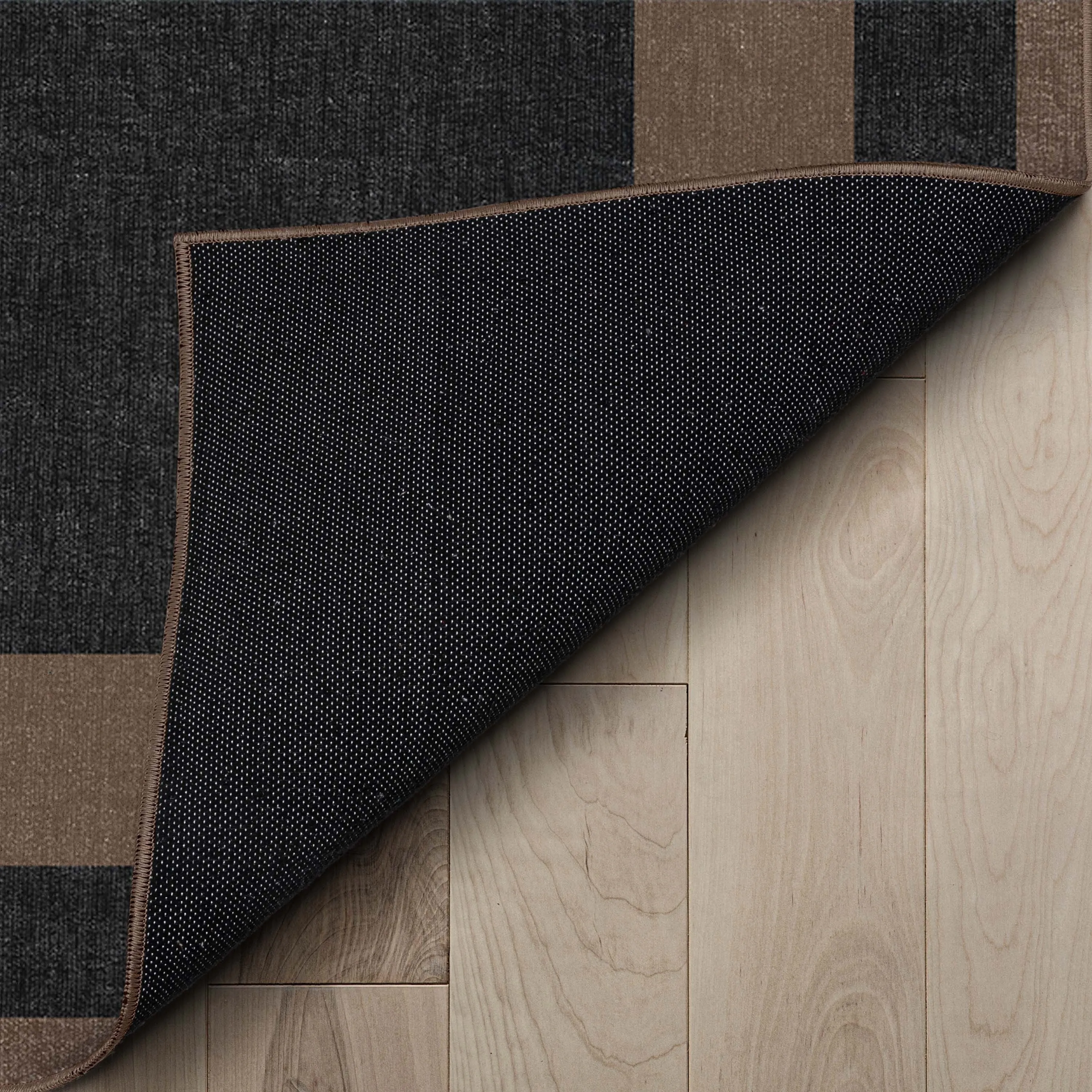 Well Woven Plain Border Flat-Weave Area Rug