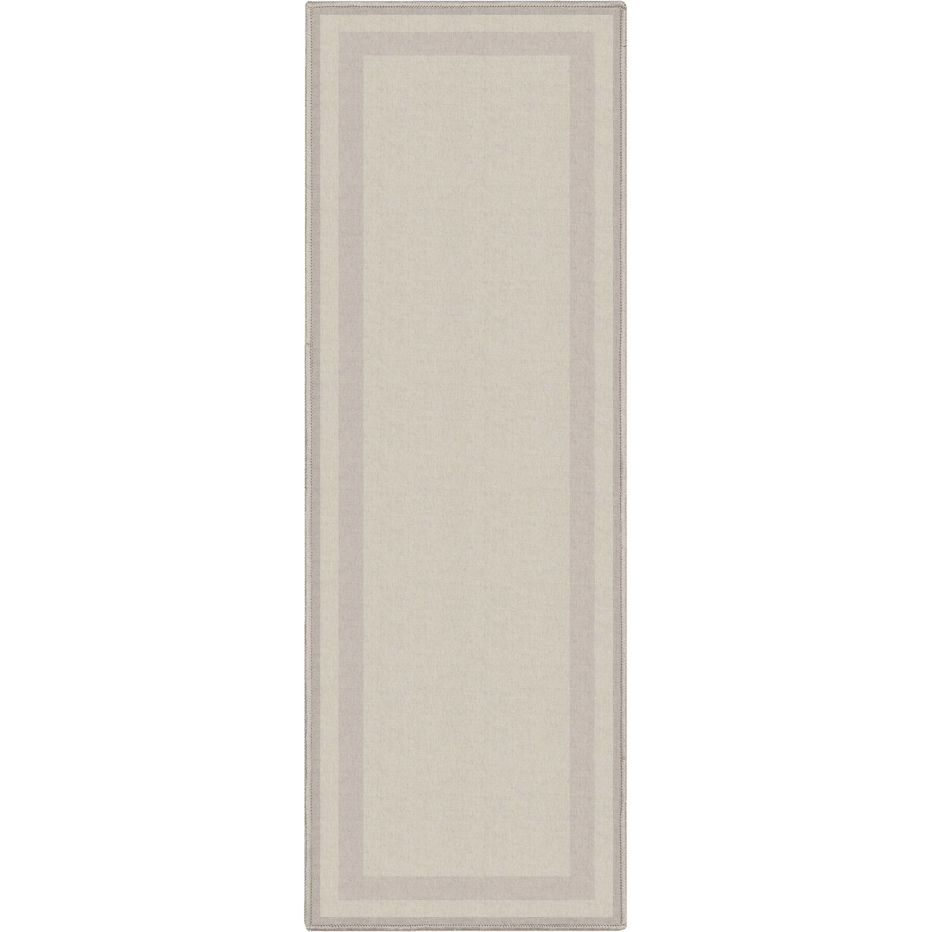 Well Woven Plain Border Flat-Weave Area Rug