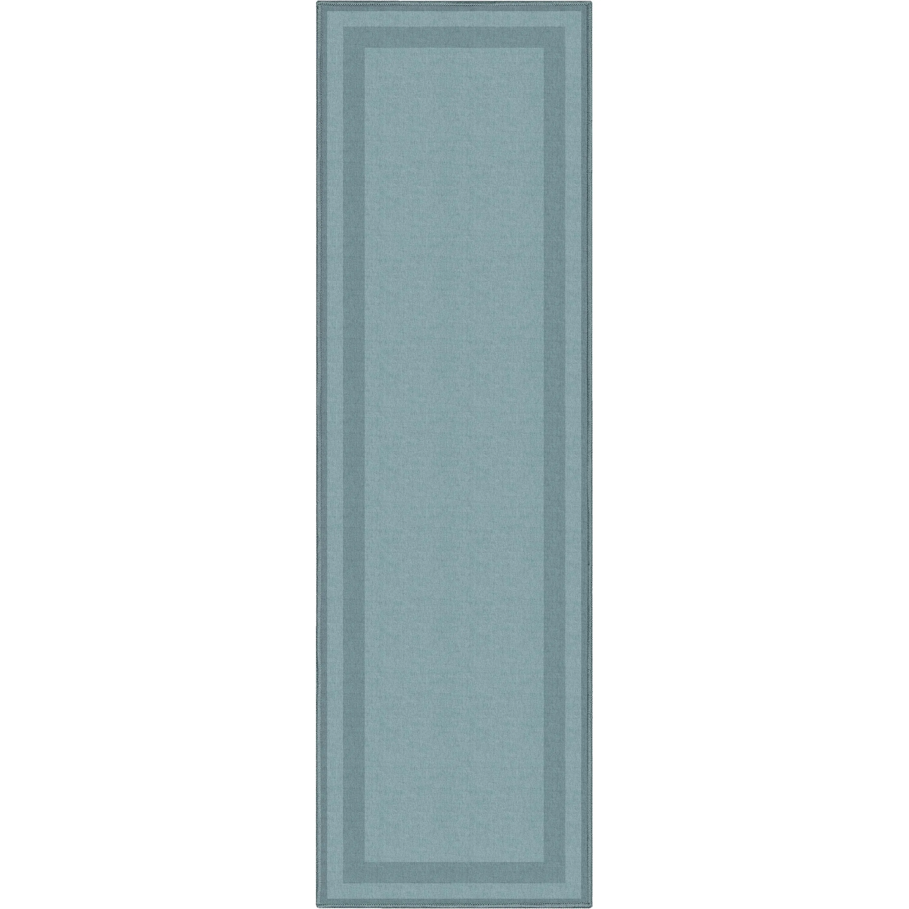 Well Woven Plain Border Flat-Weave Area Rug
