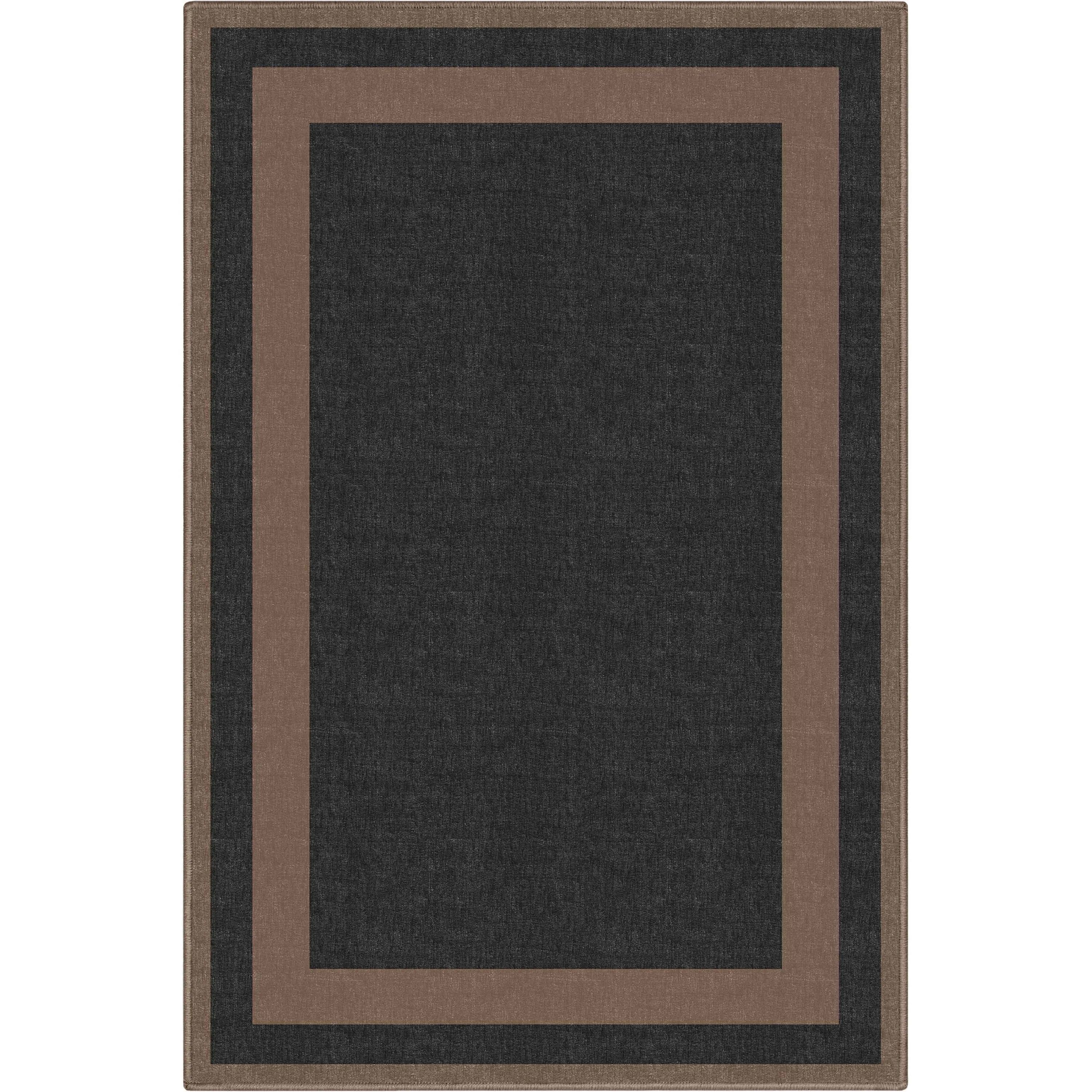 Well Woven Plain Border Flat-Weave Area Rug