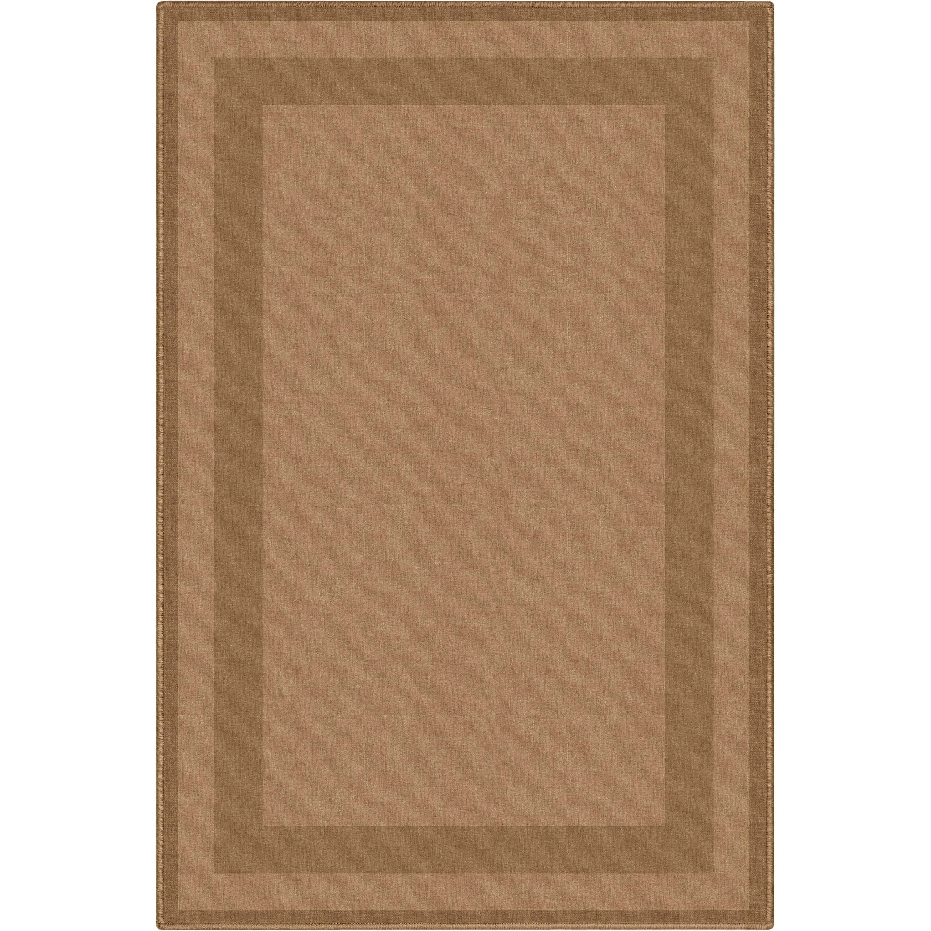 Well Woven Plain Border Flat-Weave Area Rug