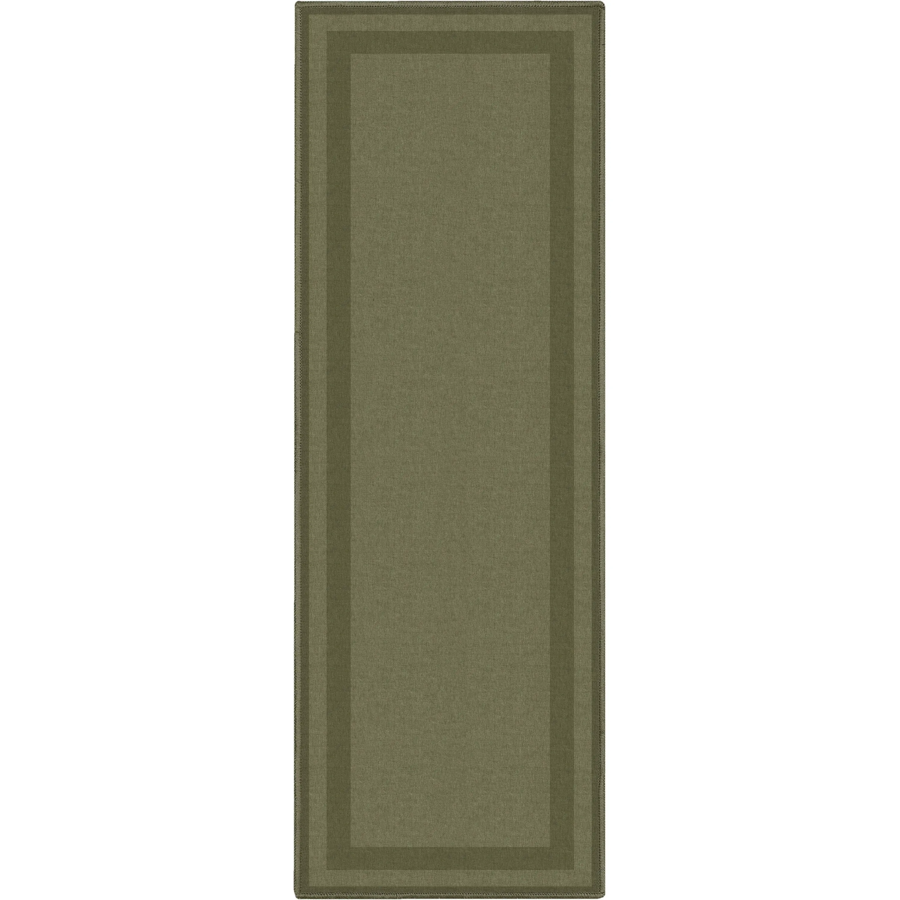 Well Woven Plain Border Flat-Weave Area Rug
