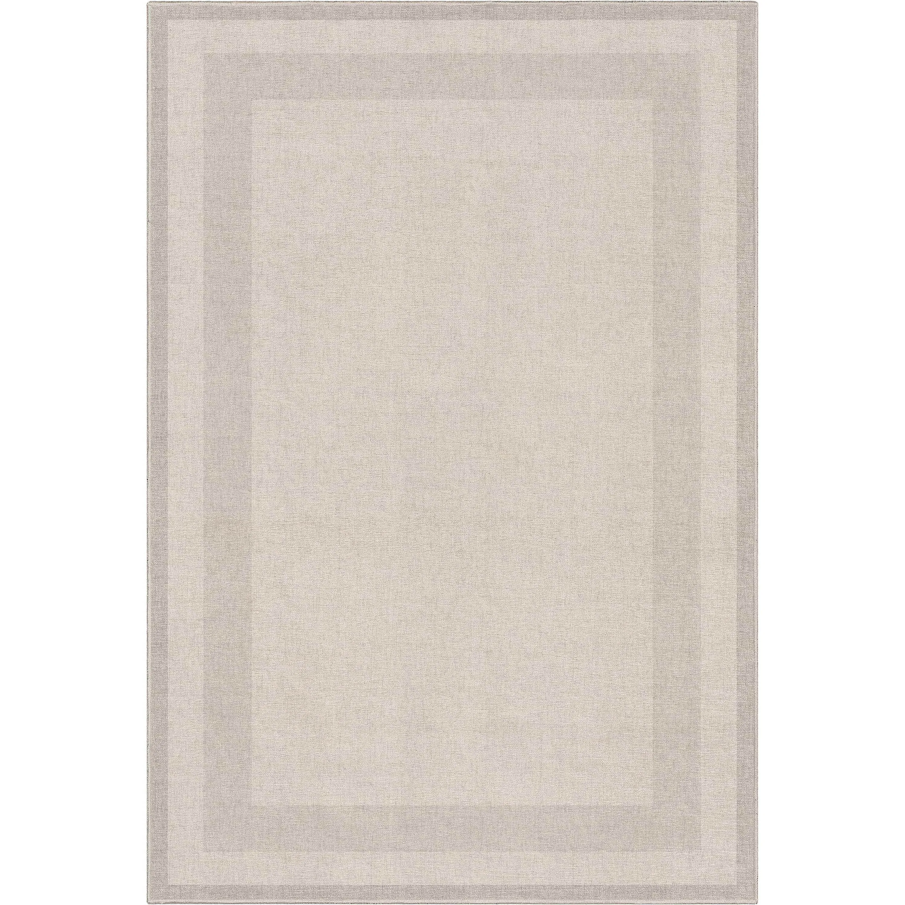 Well Woven Plain Border Flat-Weave Area Rug