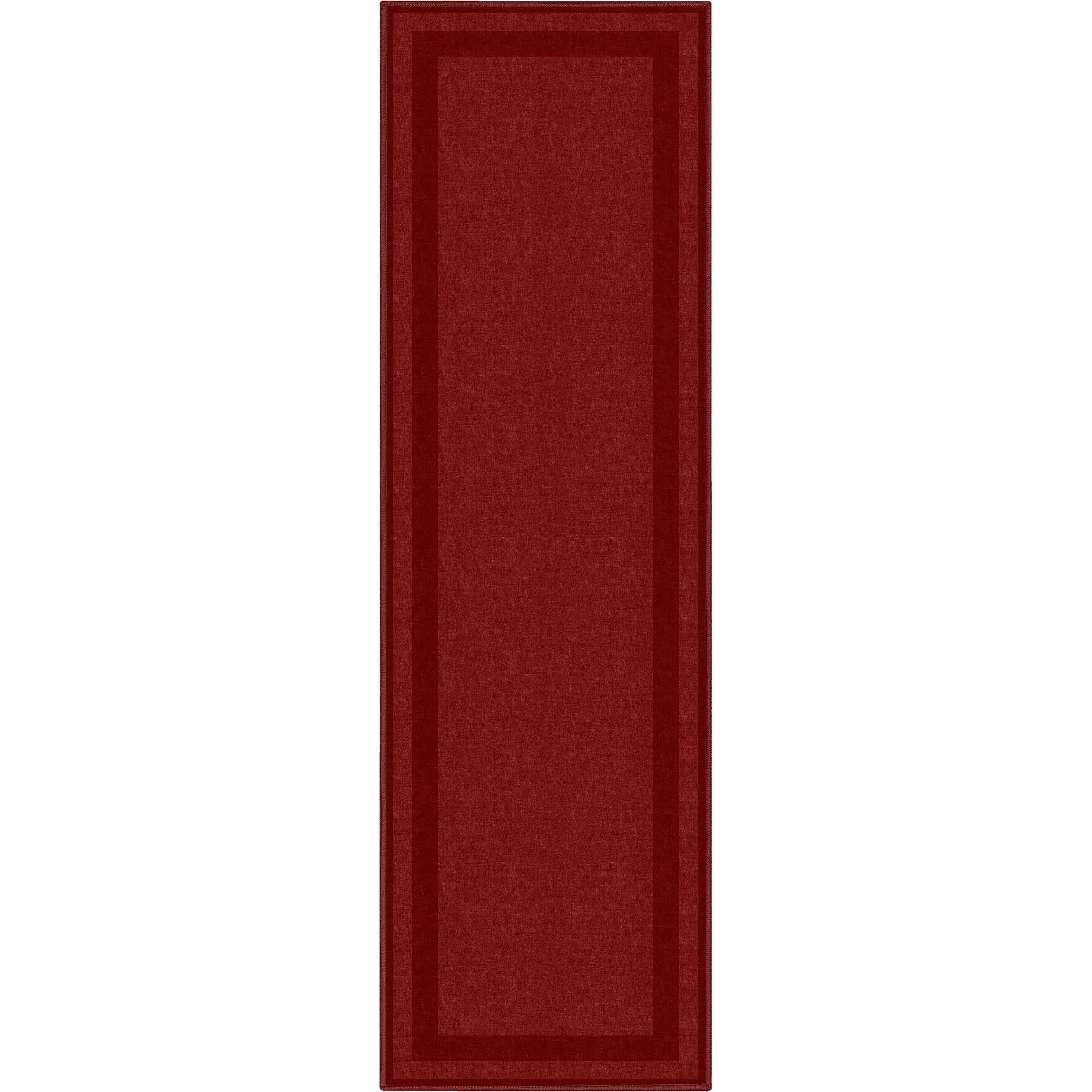 Well Woven Plain Border Flat-Weave Area Rug