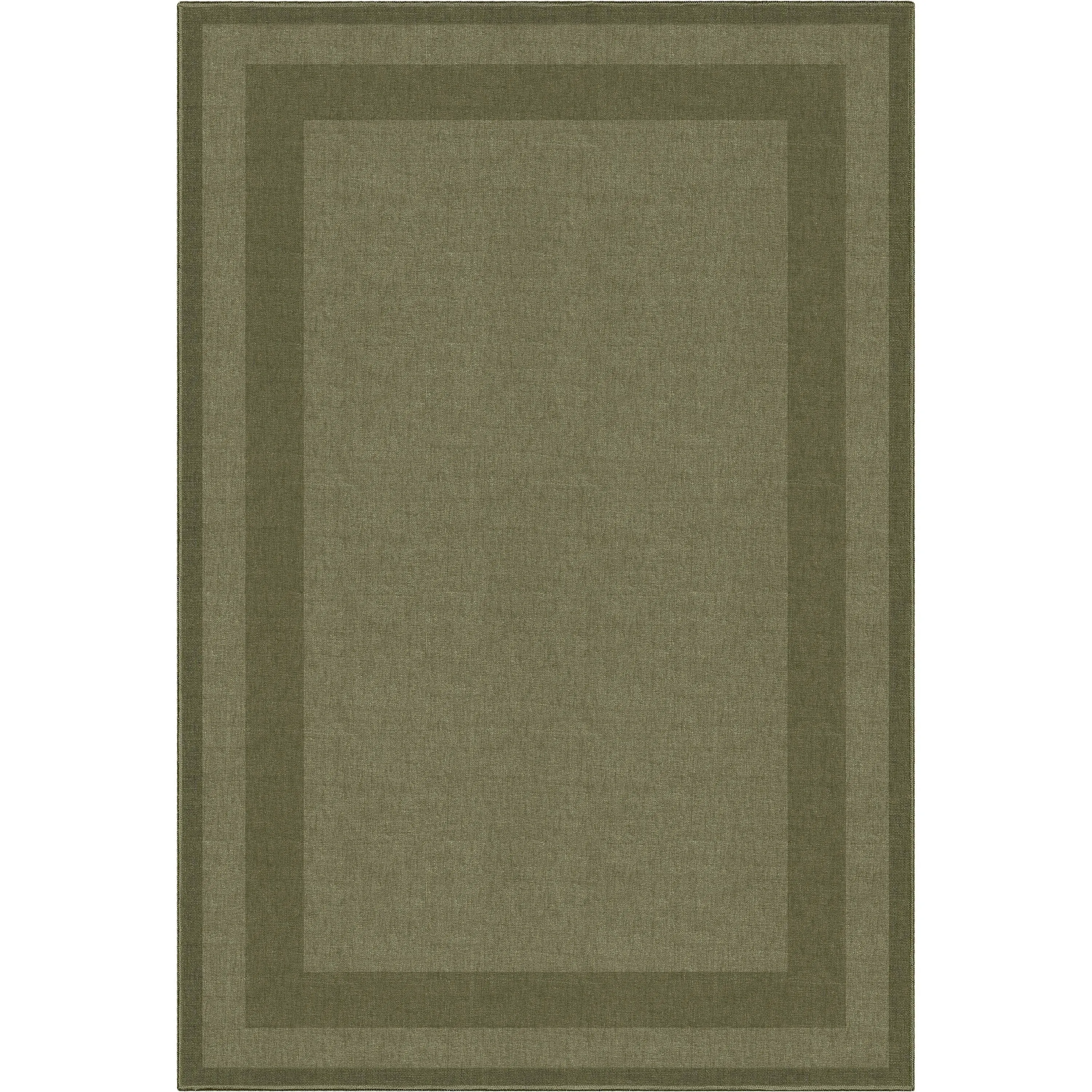 Well Woven Plain Border Flat-Weave Area Rug
