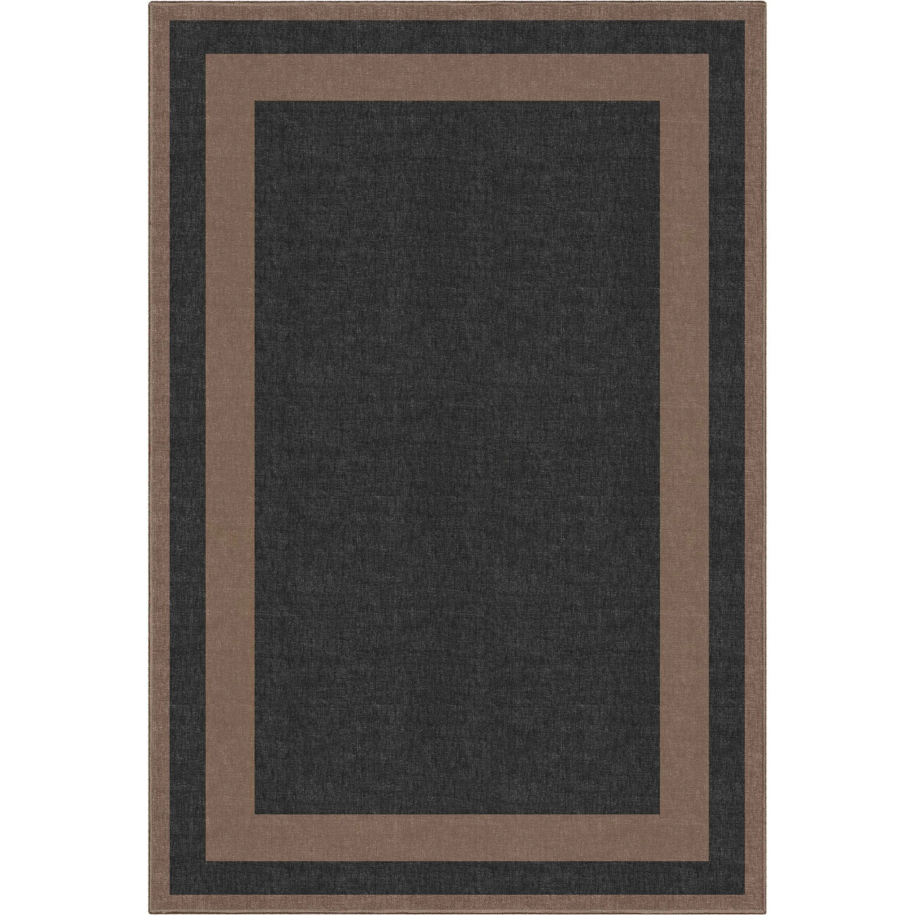 Well Woven Plain Border Flat-Weave Area Rug
