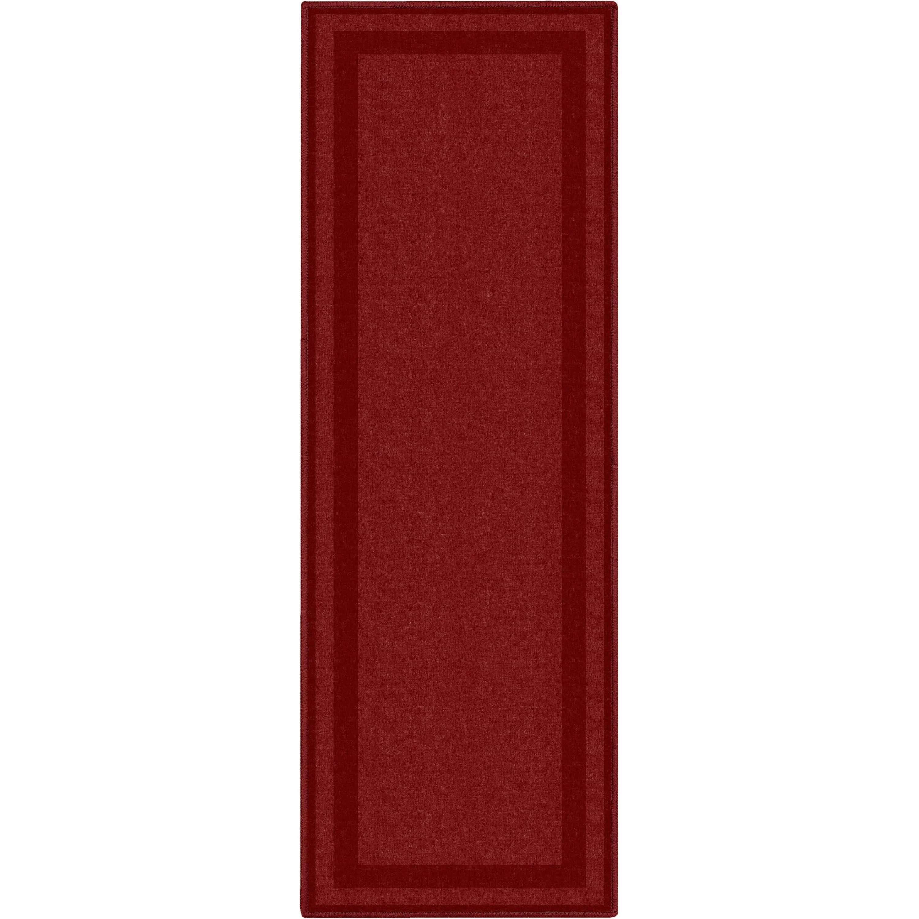 Well Woven Plain Border Flat-Weave Area Rug