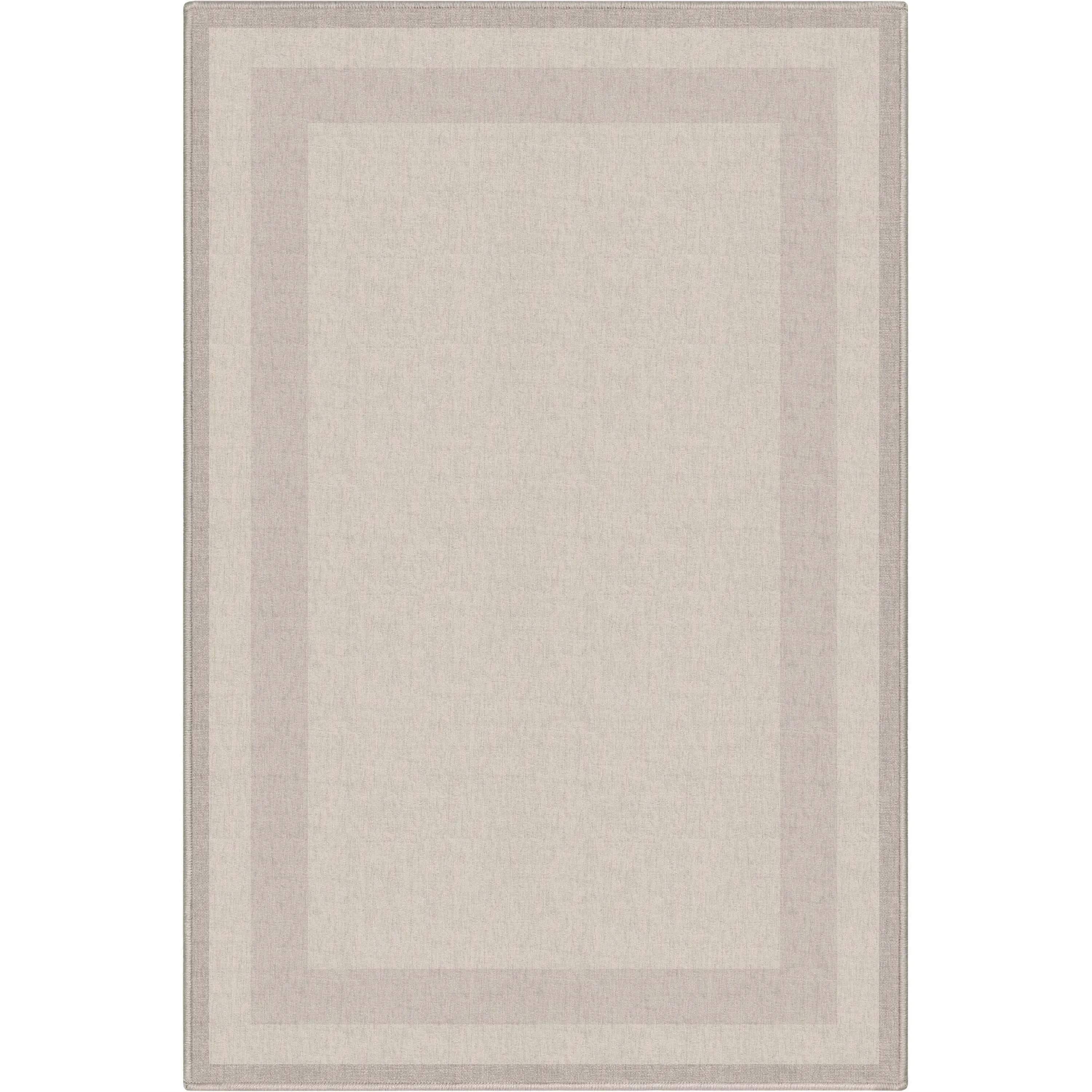 Well Woven Plain Border Flat-Weave Area Rug